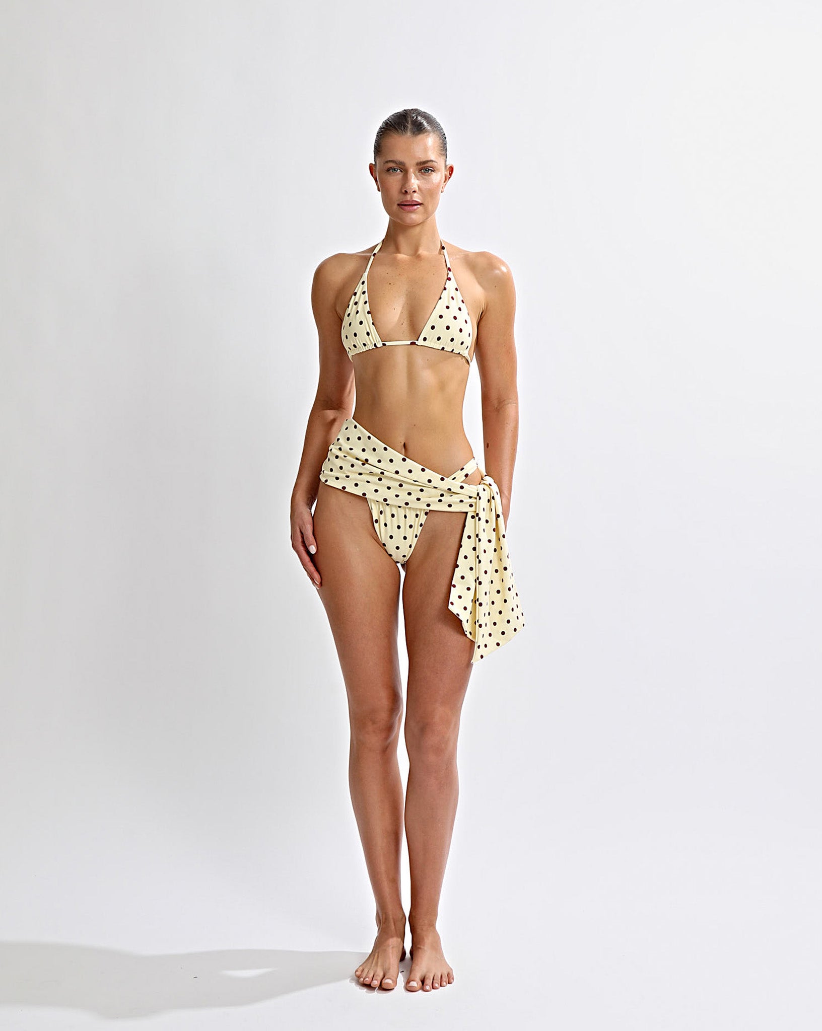 Cabo Scarf Yellow Polka