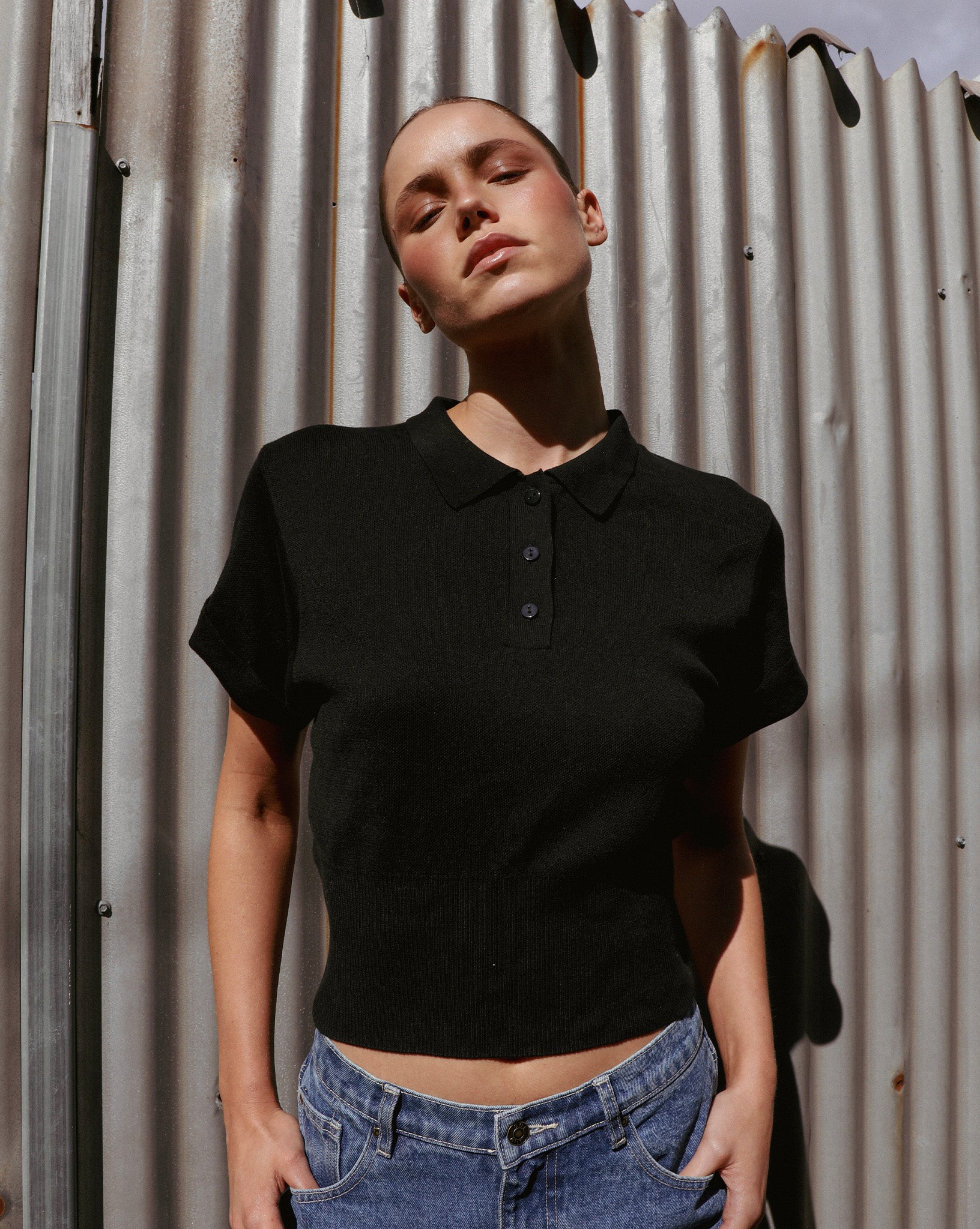 Blaire Knit Top Black