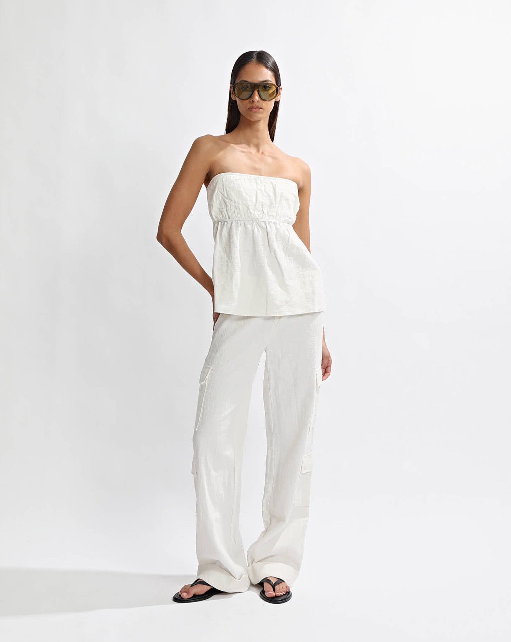 Evie Strapless Top Off White