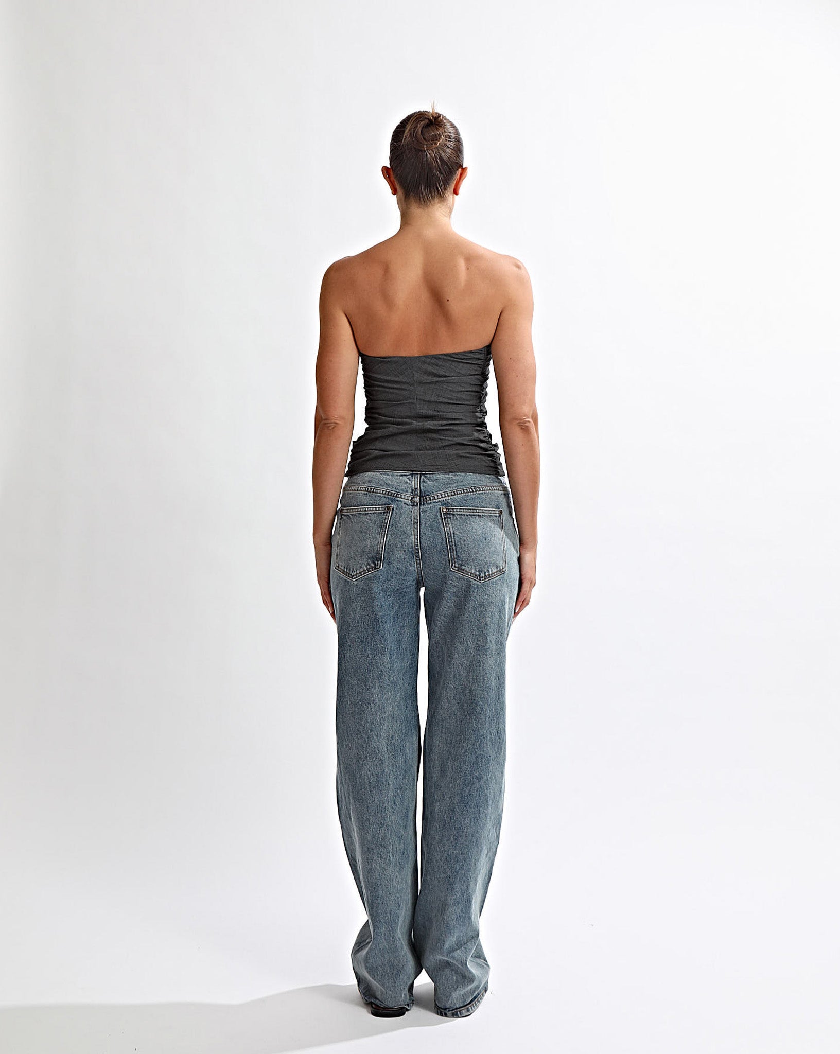 Heidi Strapless Top Slate