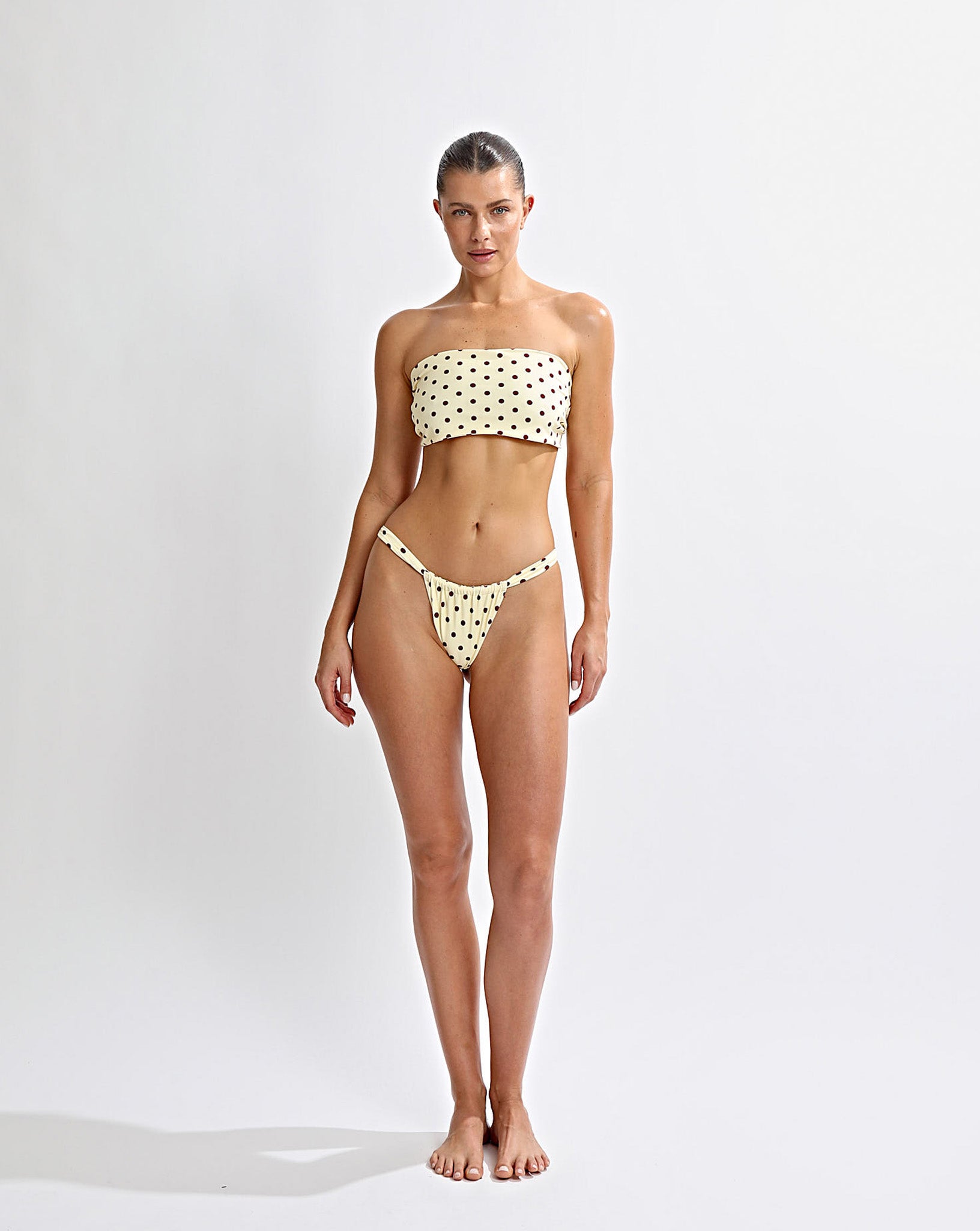 Cabo Scarf Yellow Polka