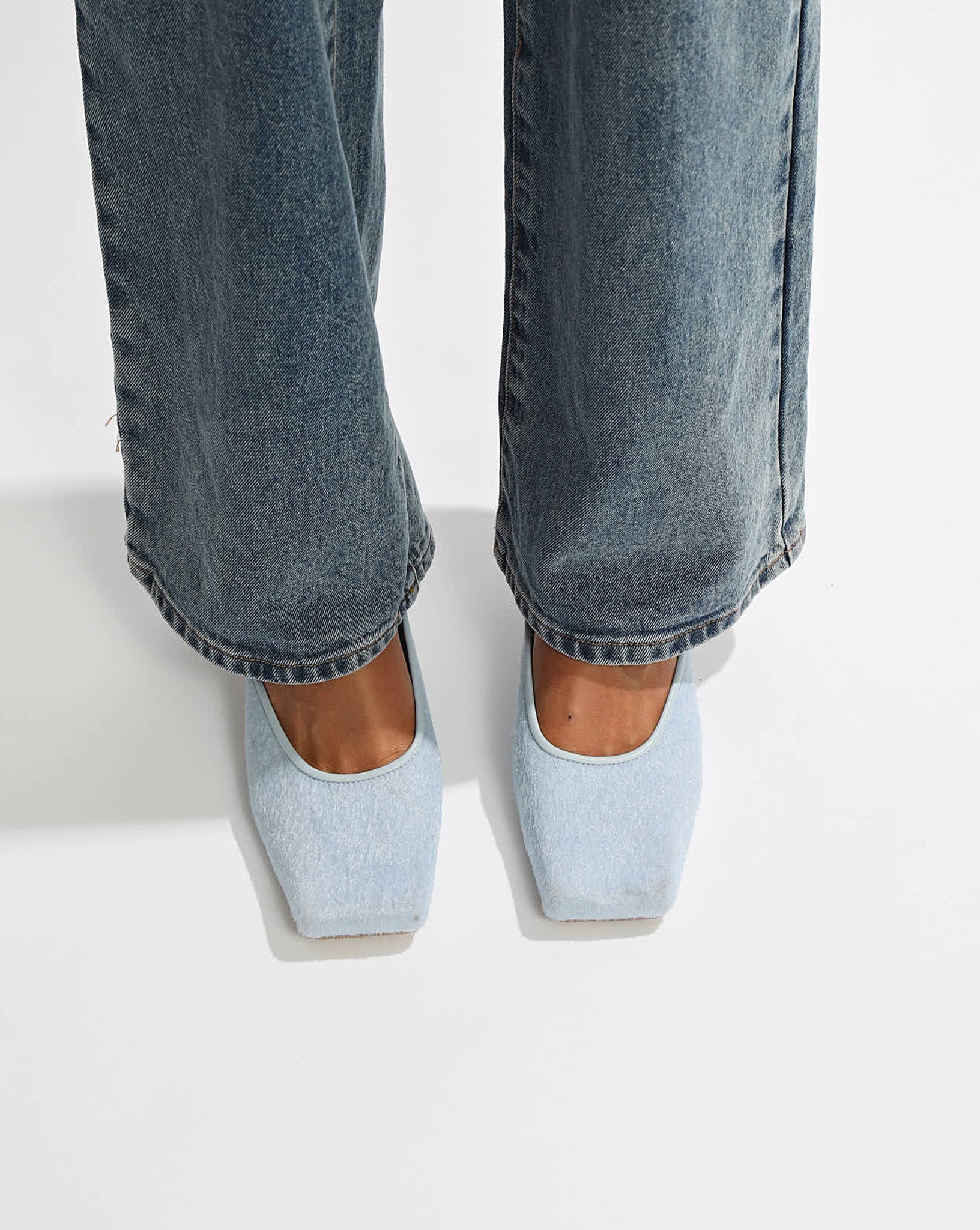 Natasha Square Toe Heel Blue