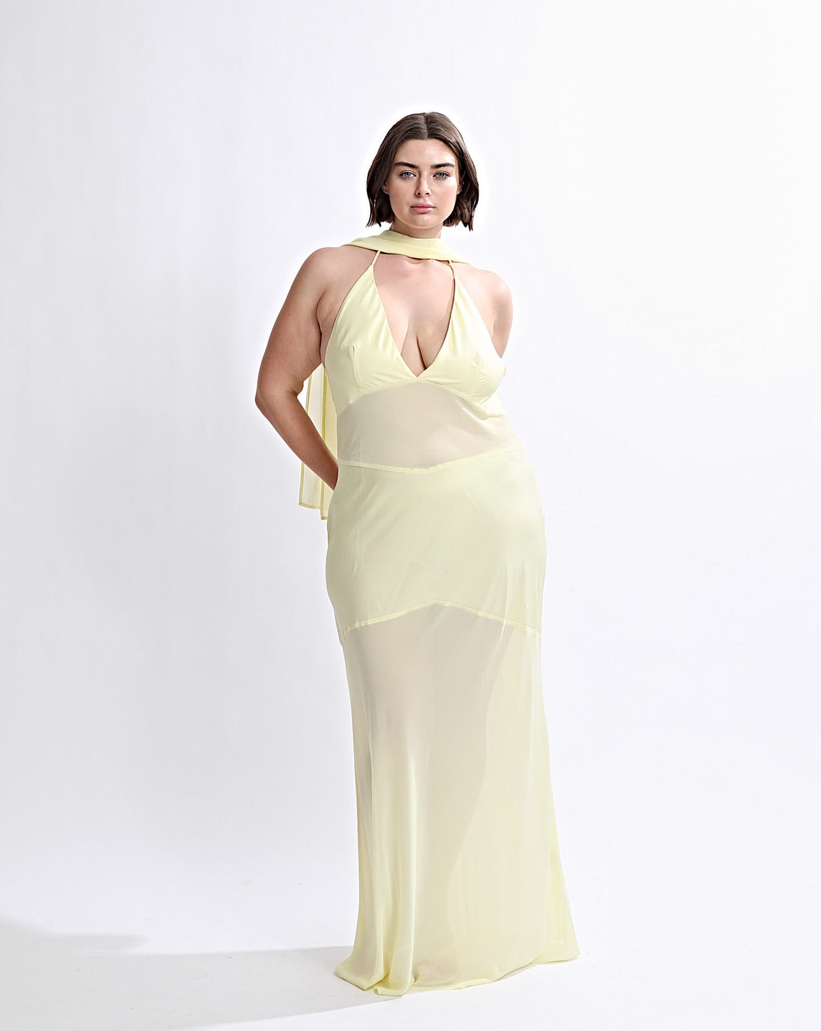 Eryn Maxi Dress Pale Yellow