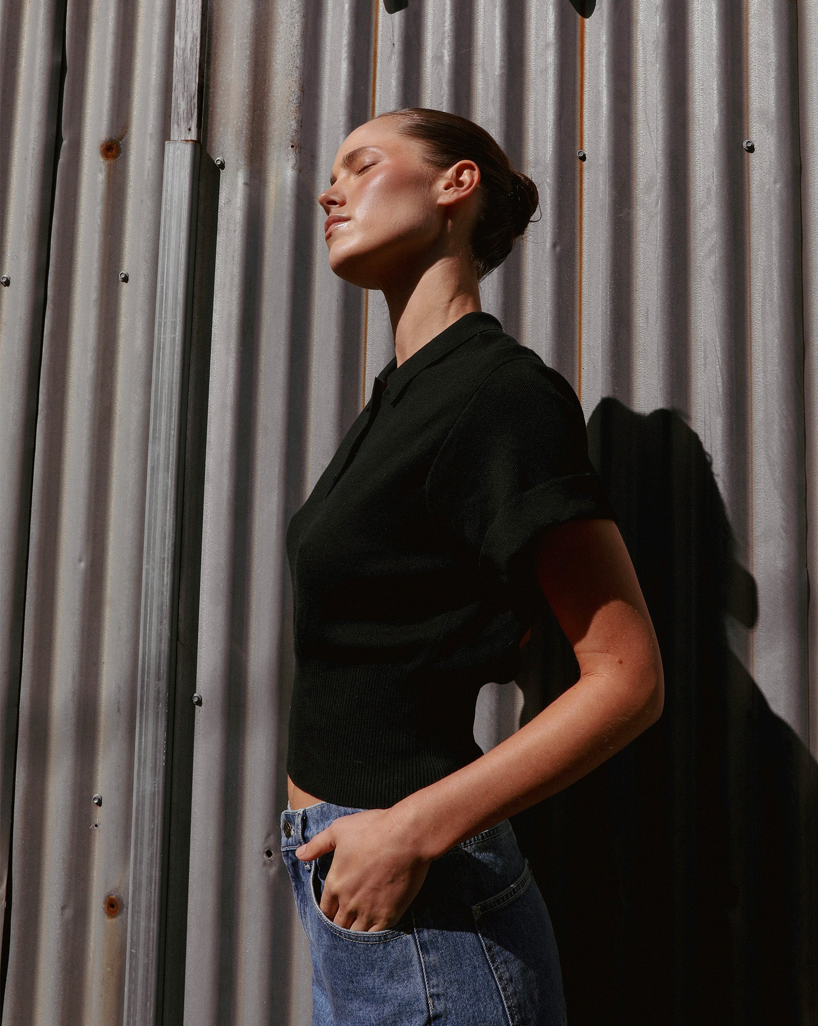 Blaire Knit Top Black