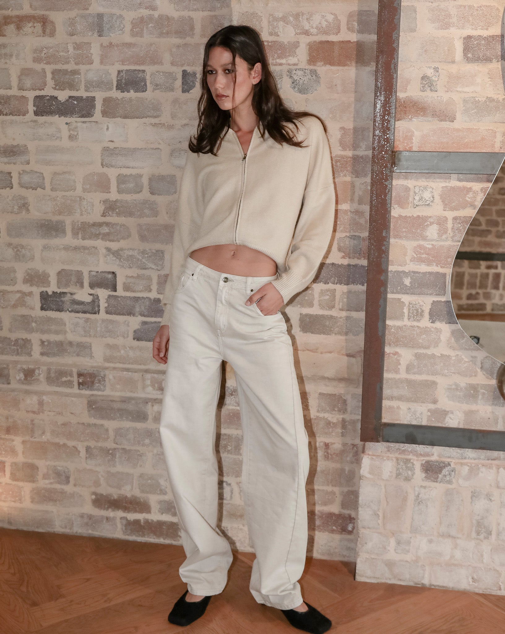 Toby Jeans Almond Cropped