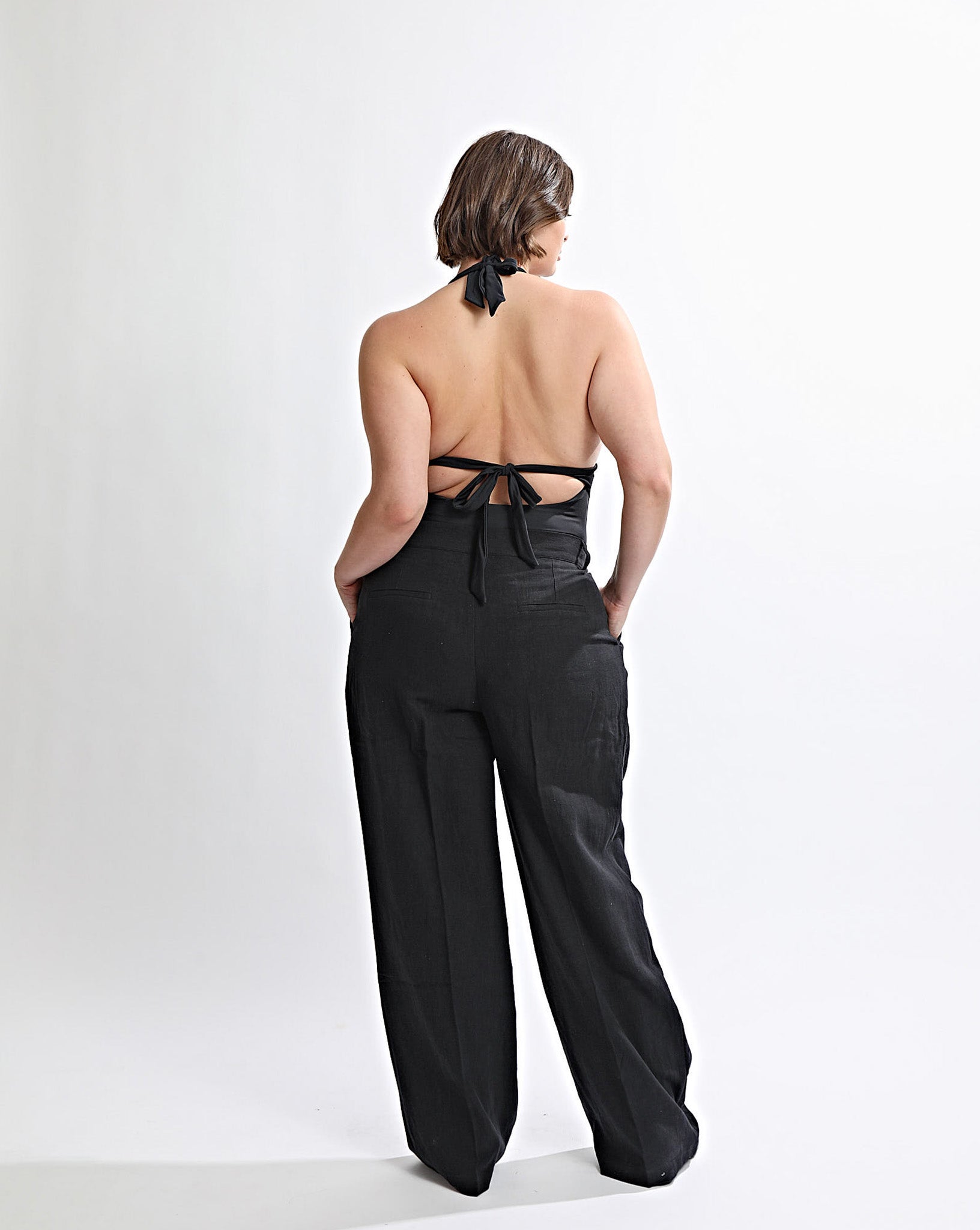 Helena Trousers Black Cropped