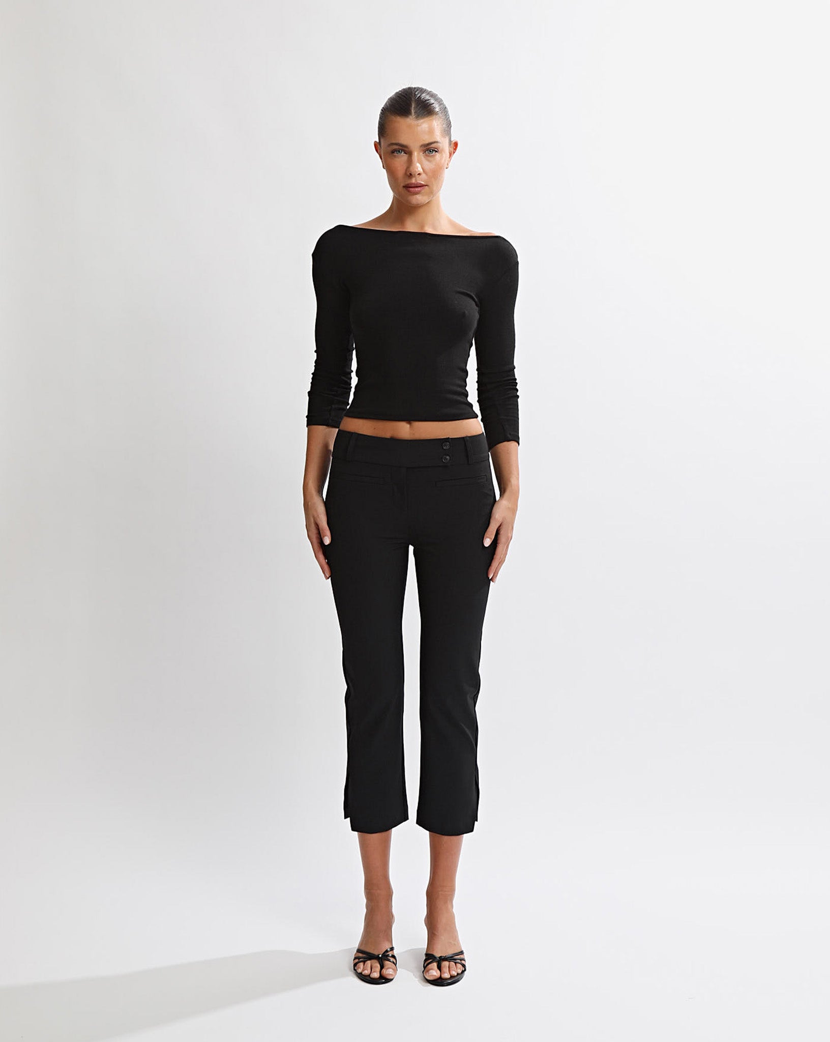 Miranda Label Miranda Capri Trousers Black Cropped – One Mile The Label