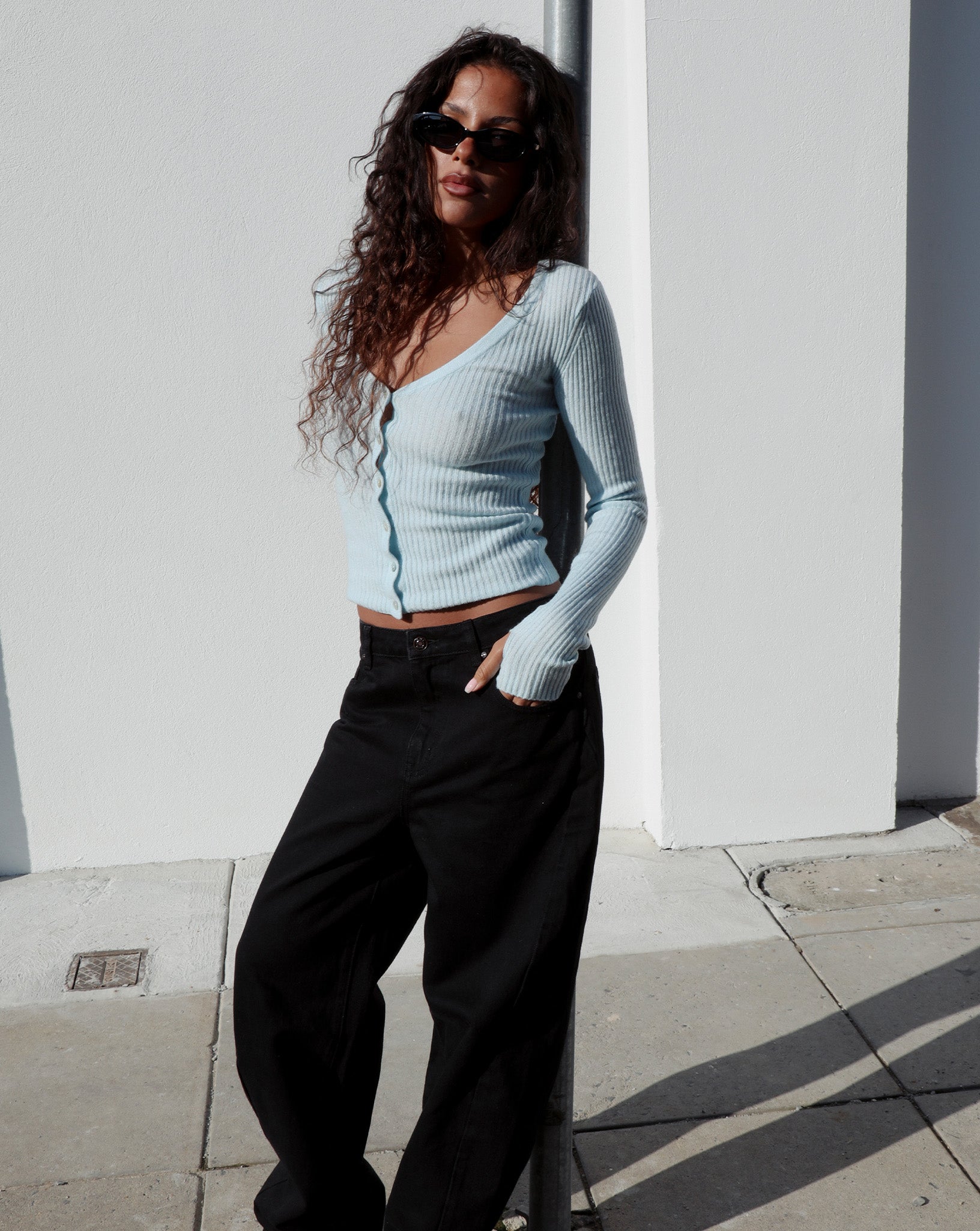 Esme Knit Long Sleeve Blue