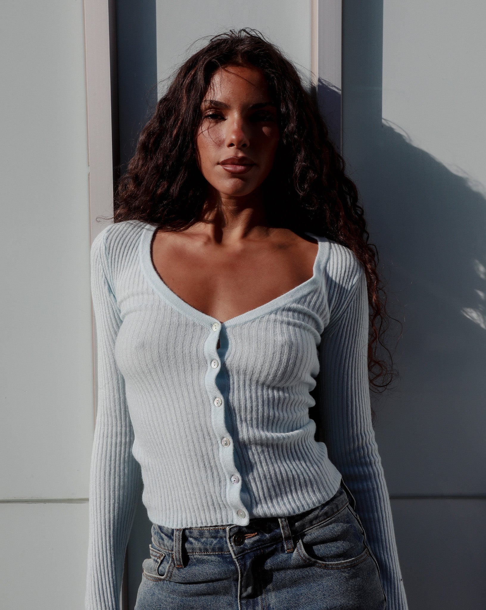 Esme Knit Long Sleeve Blue