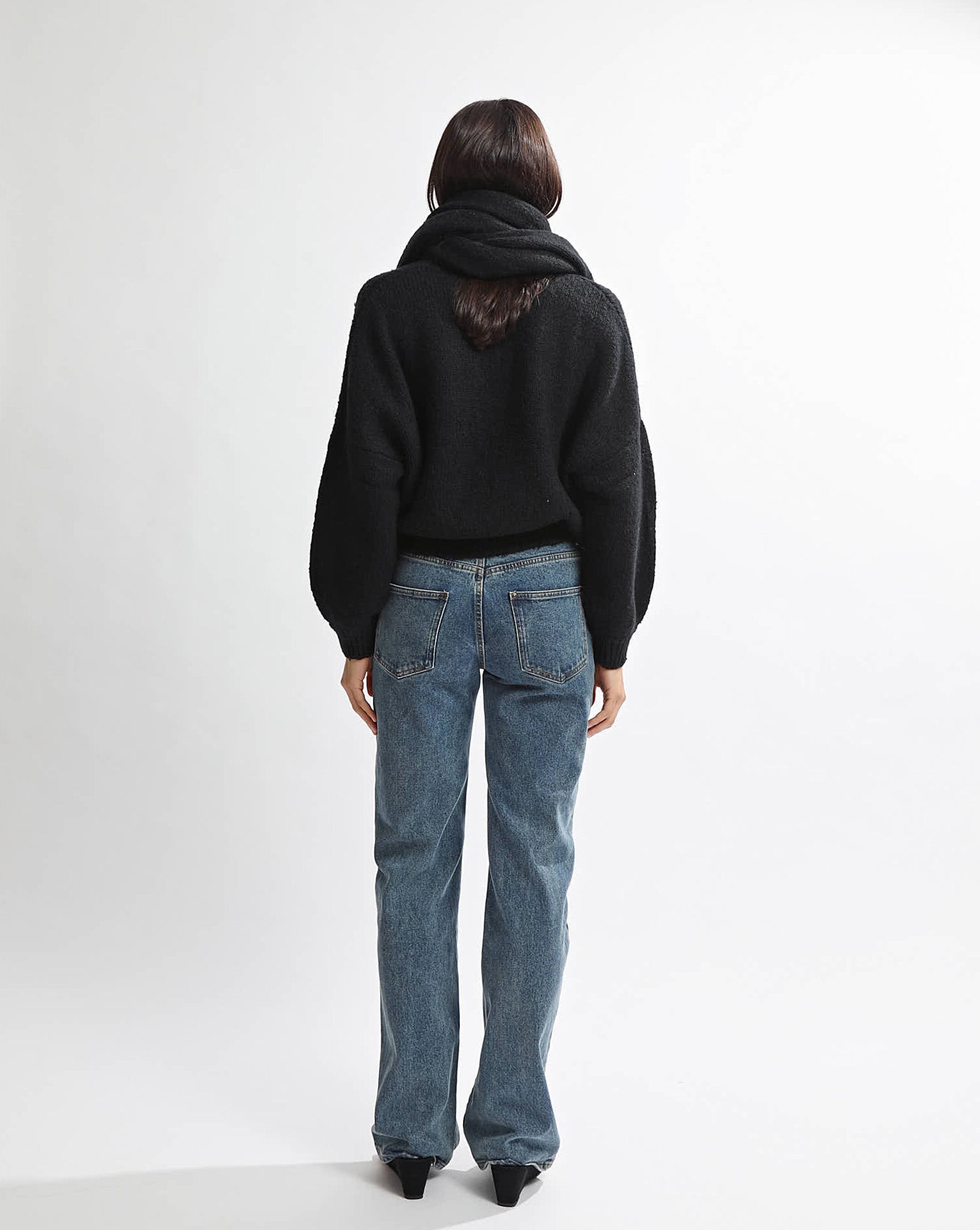 Elliot Knit Scarf Black