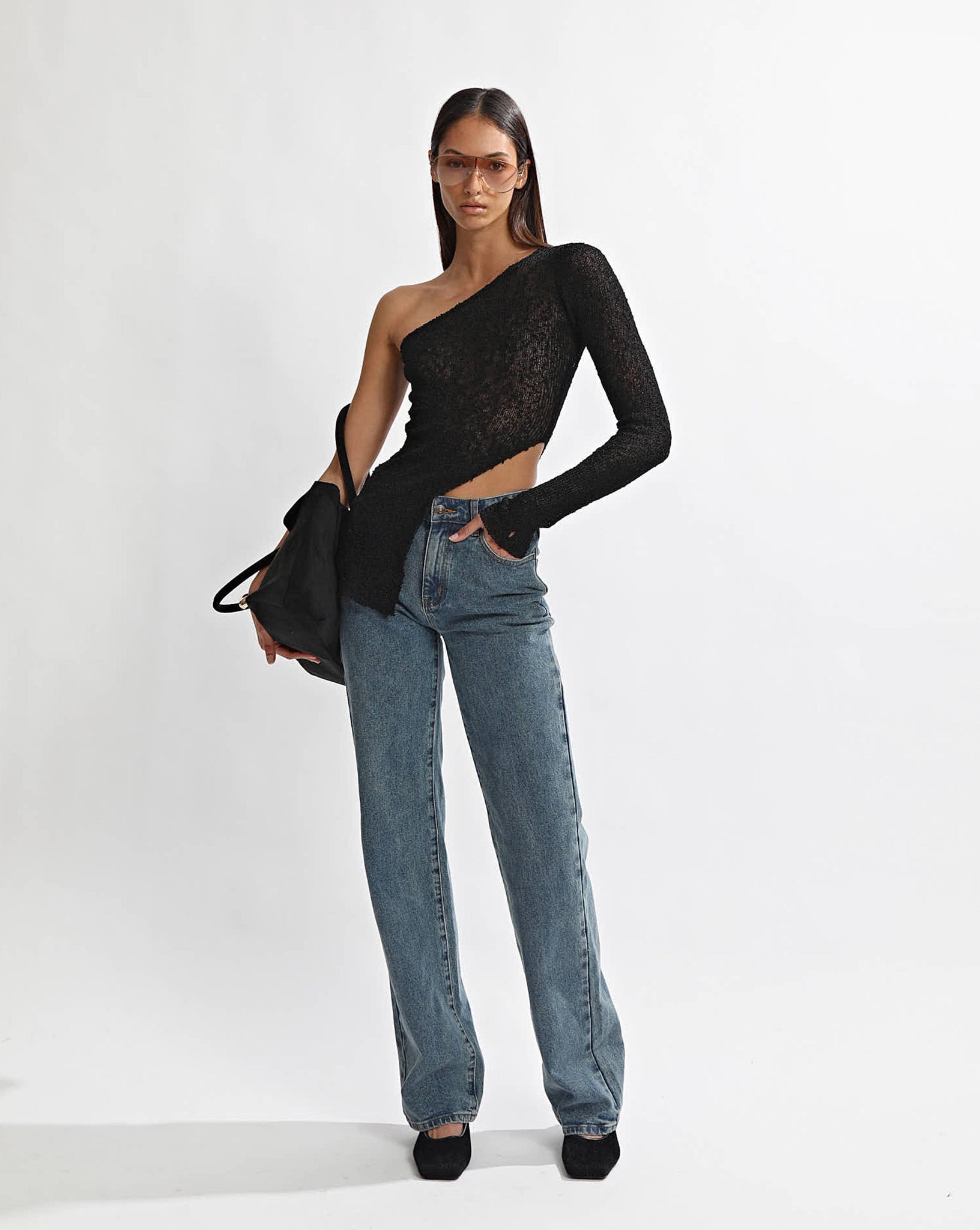 Sloane Knit Top Black
