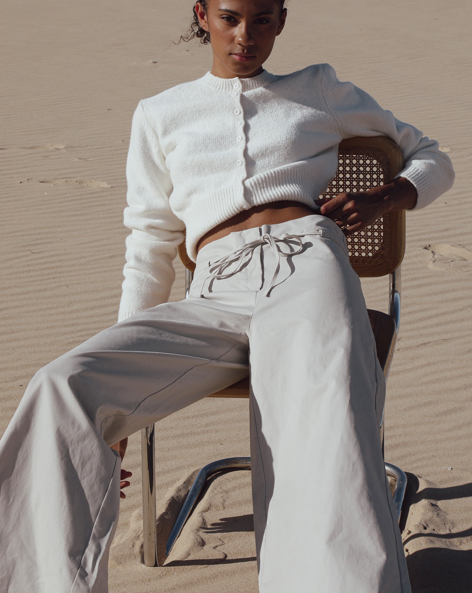 Harper Trousers Almond Cropped