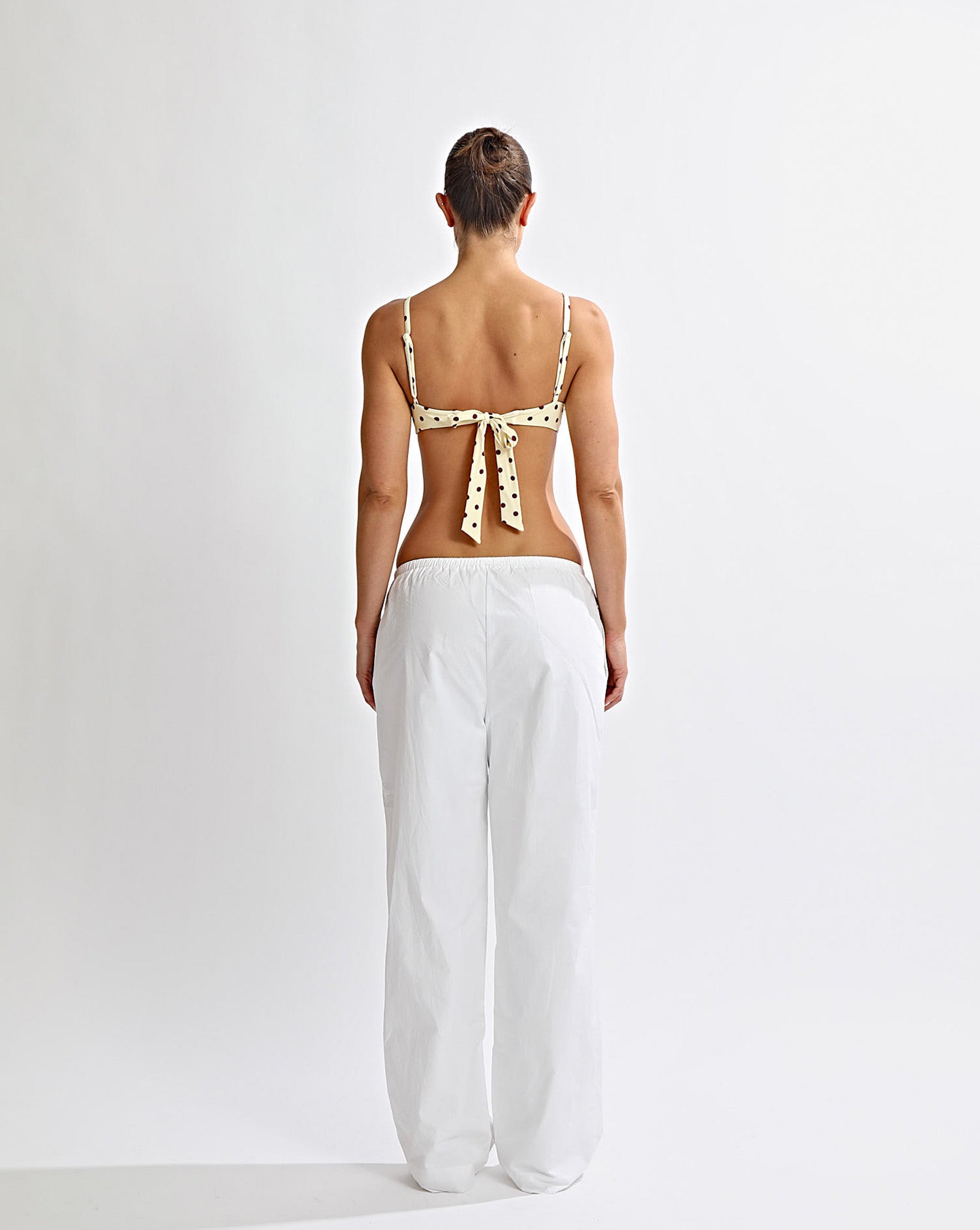 Gabby Pants White Cropped