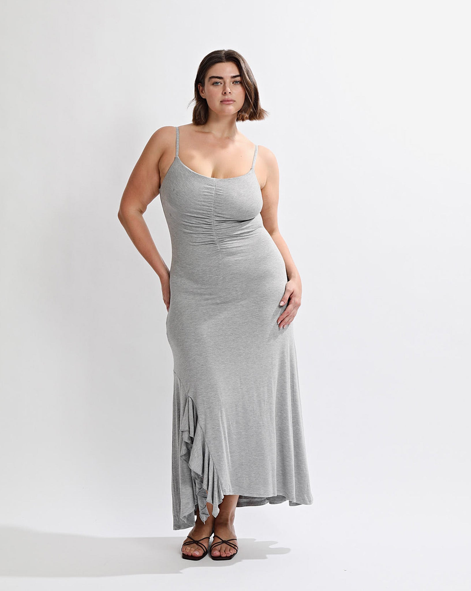Sienna Midi Dress Grey Marl
