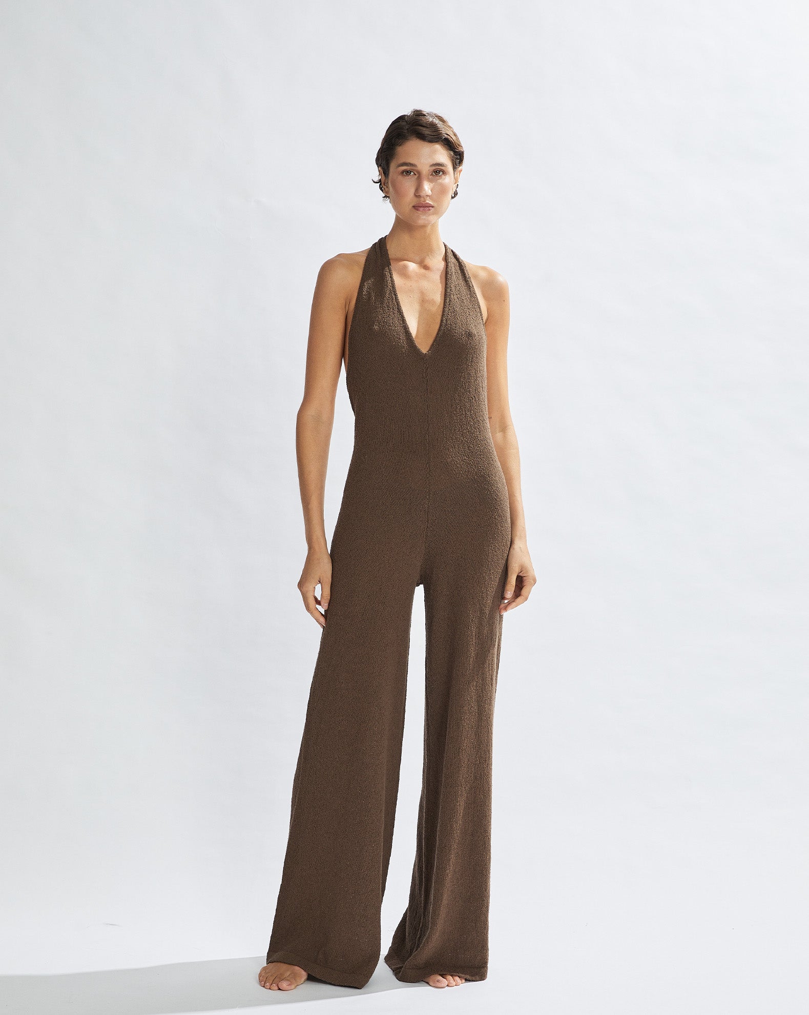 Sammy Knit Jumpsuit Chocolate