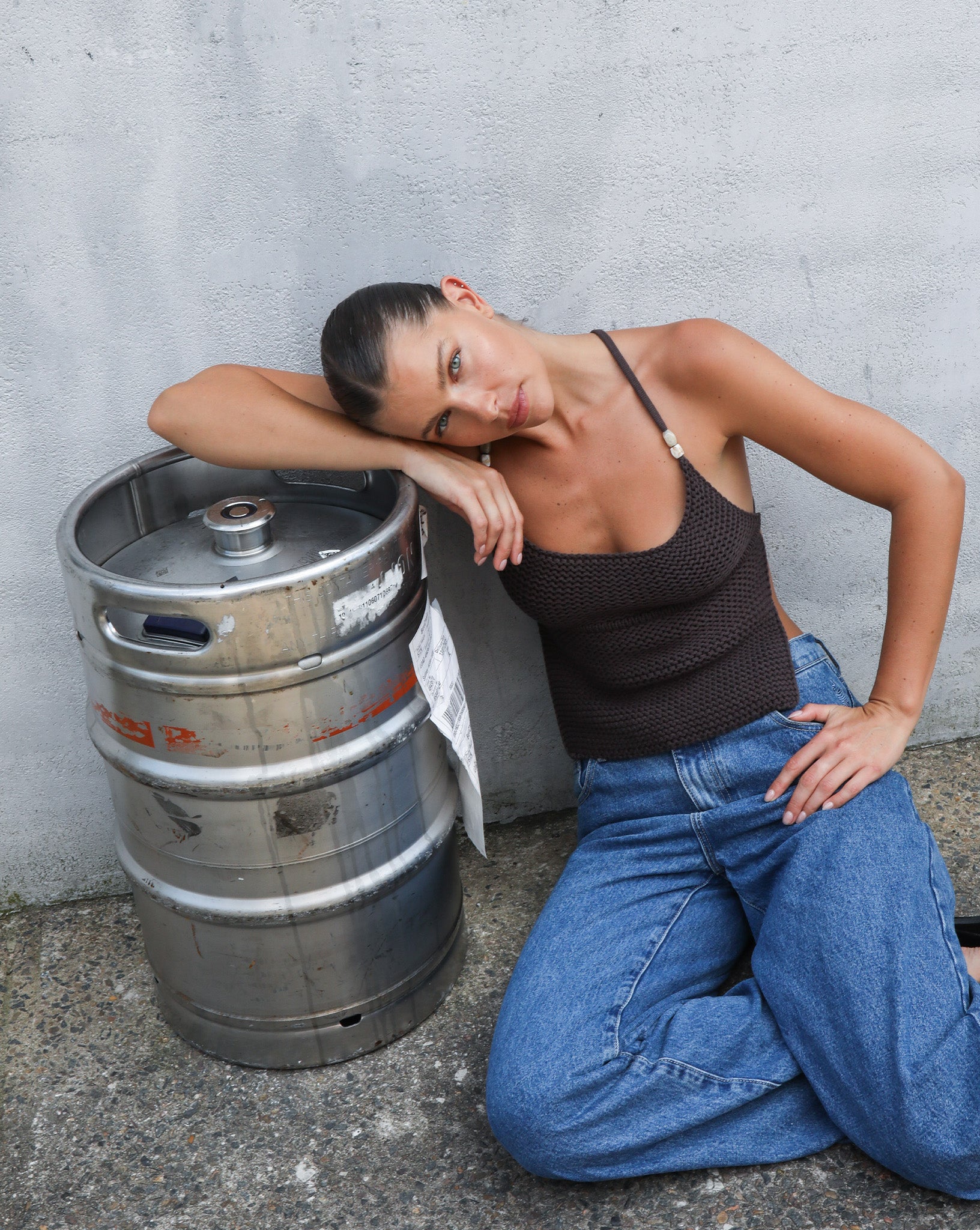 Lumi Knit Top Chocolate