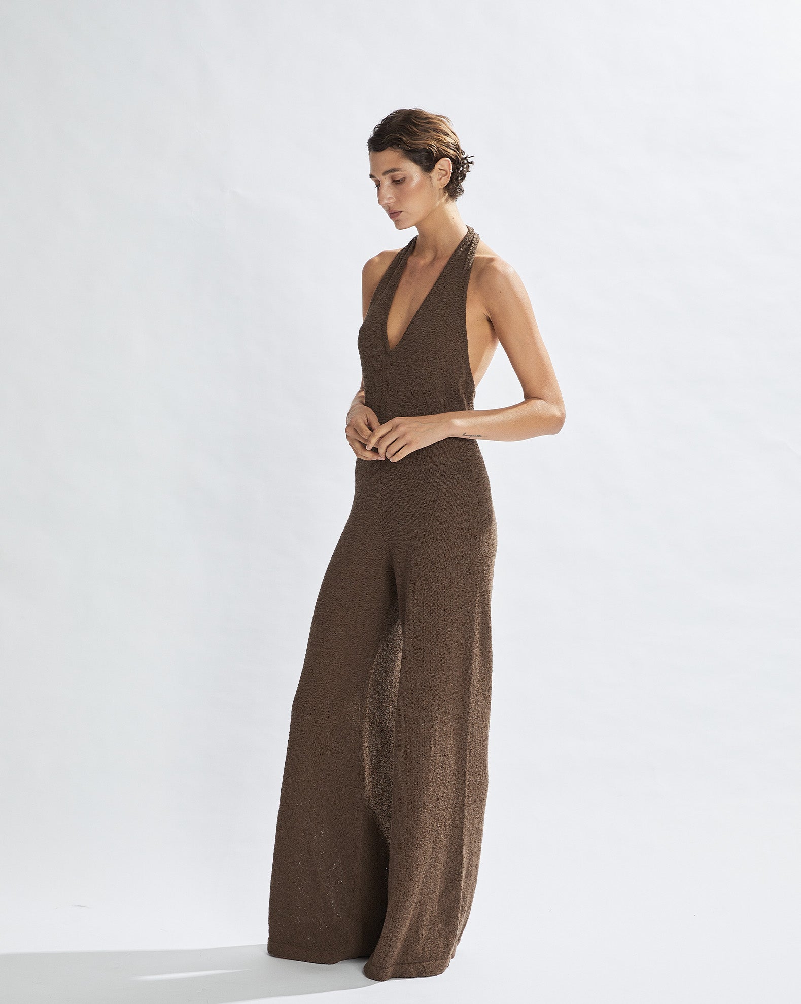 Sammy Knit Jumpsuit Chocolate