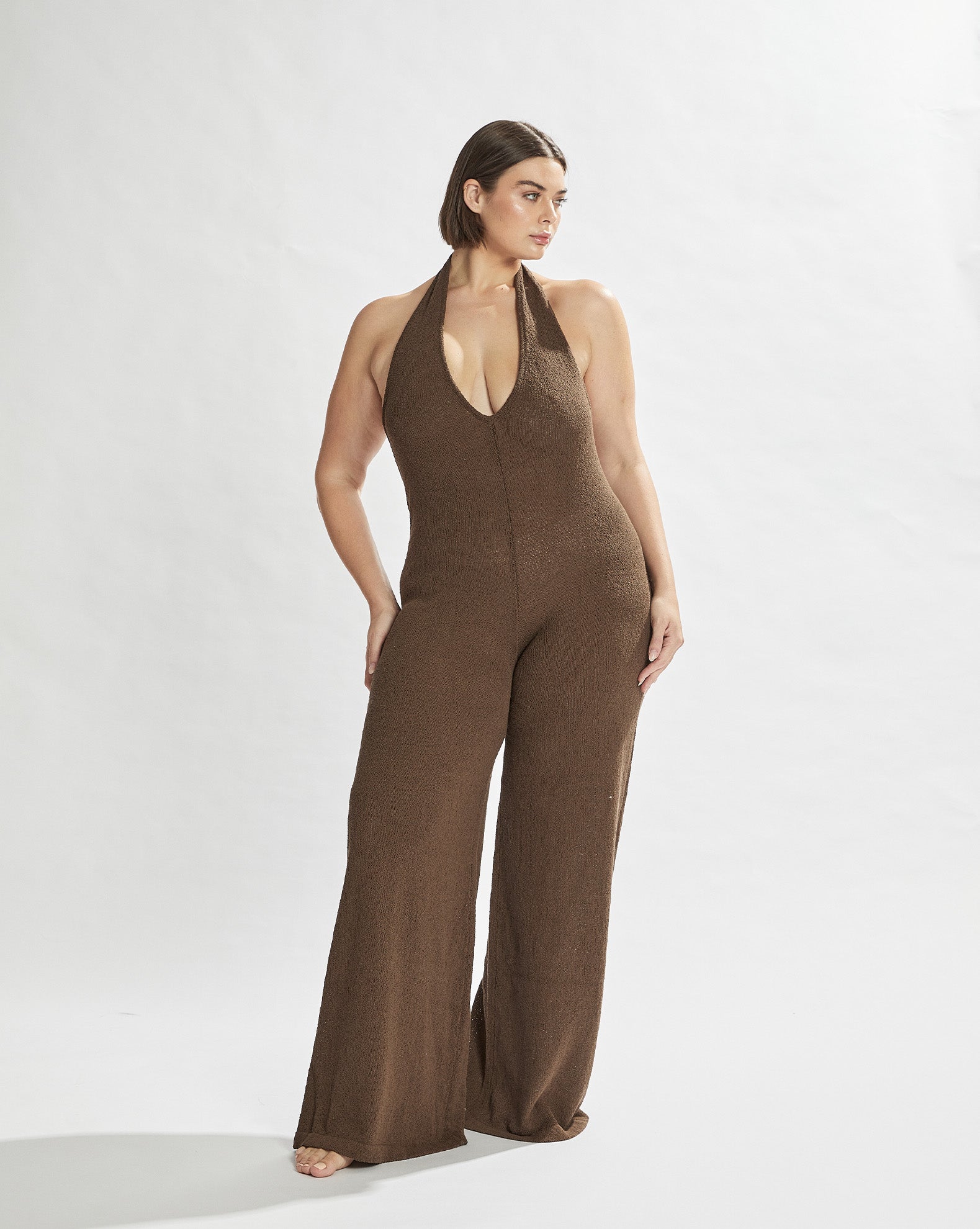 Sammy Knit Jumpsuit Chocolate