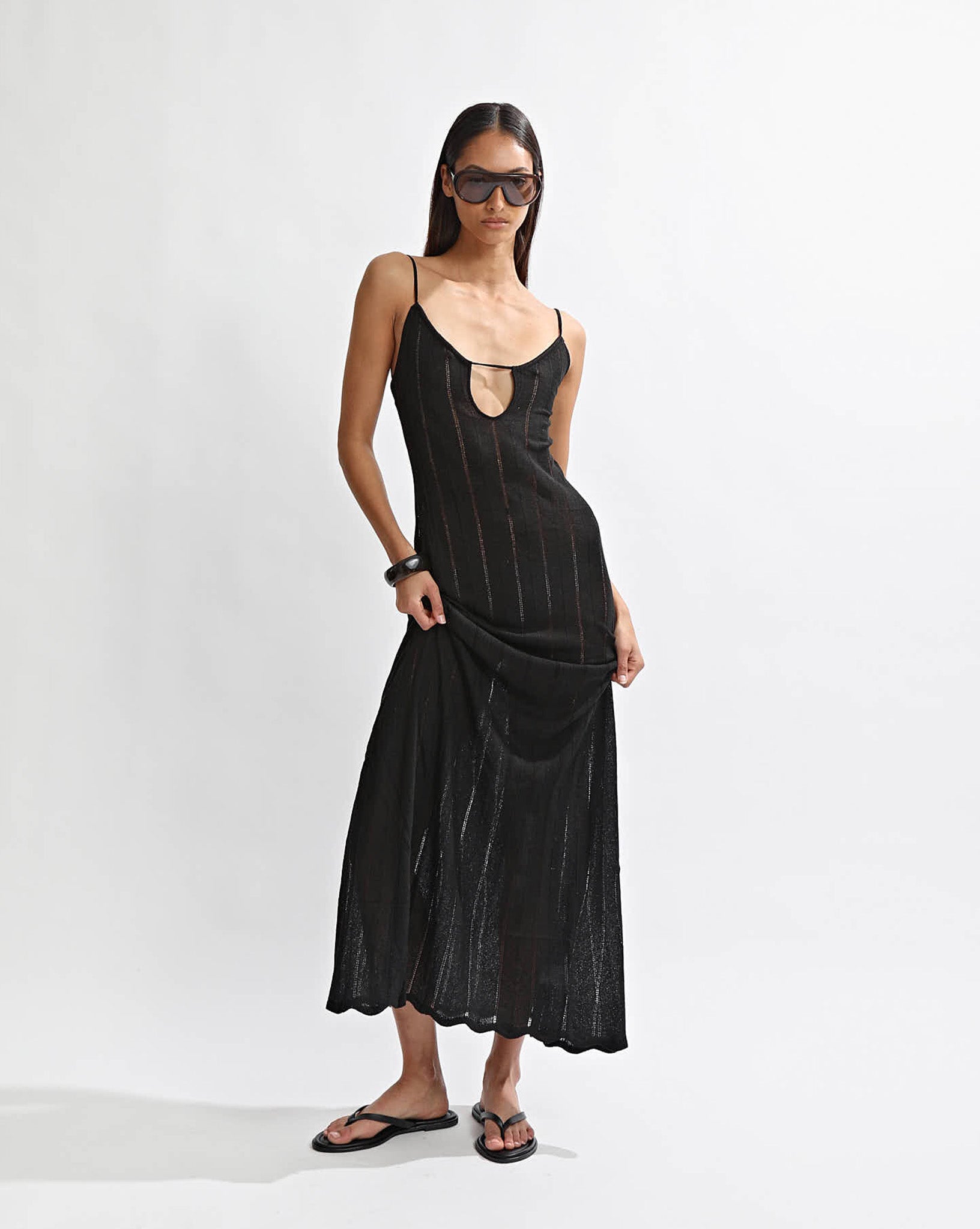 Ariel Knit Maxi Dress Black
