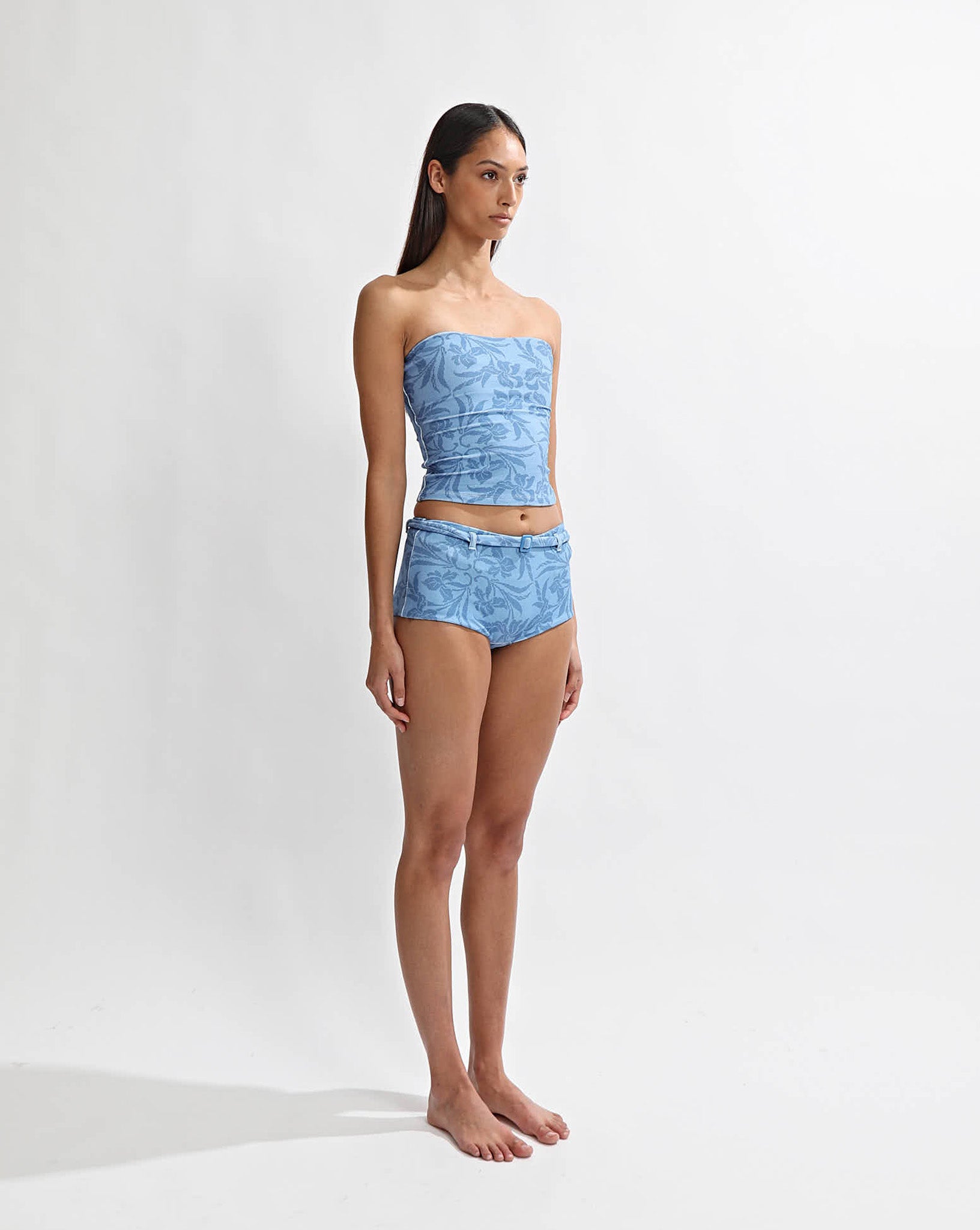 Nali Strapless Top Blue Sol