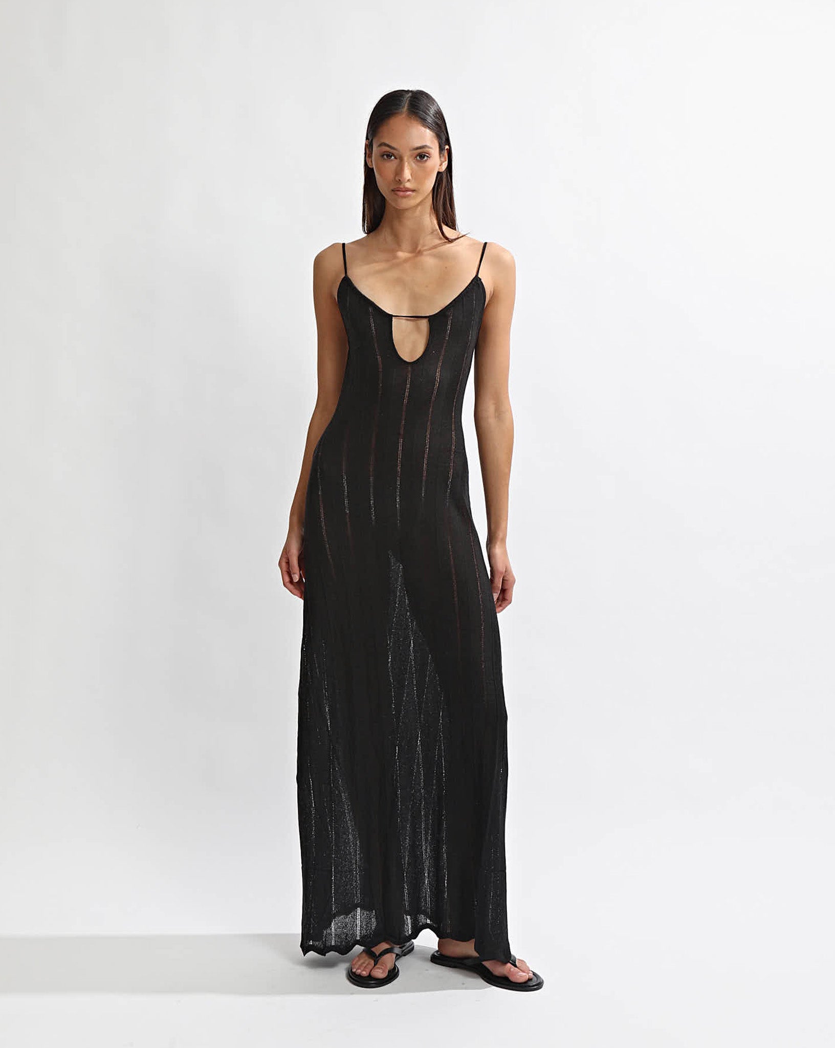 Ariel Knit Maxi Dress Black