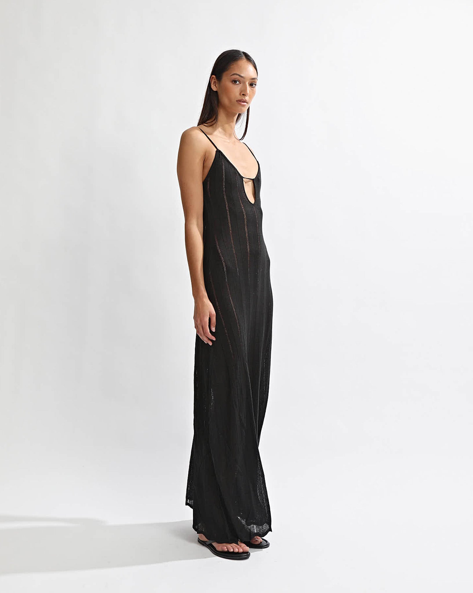 Ariel Knit Maxi Dress Black