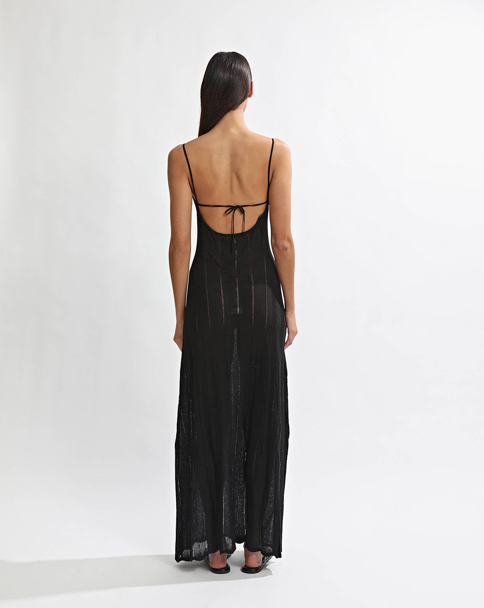 Ariel Knit Maxi Dress Black