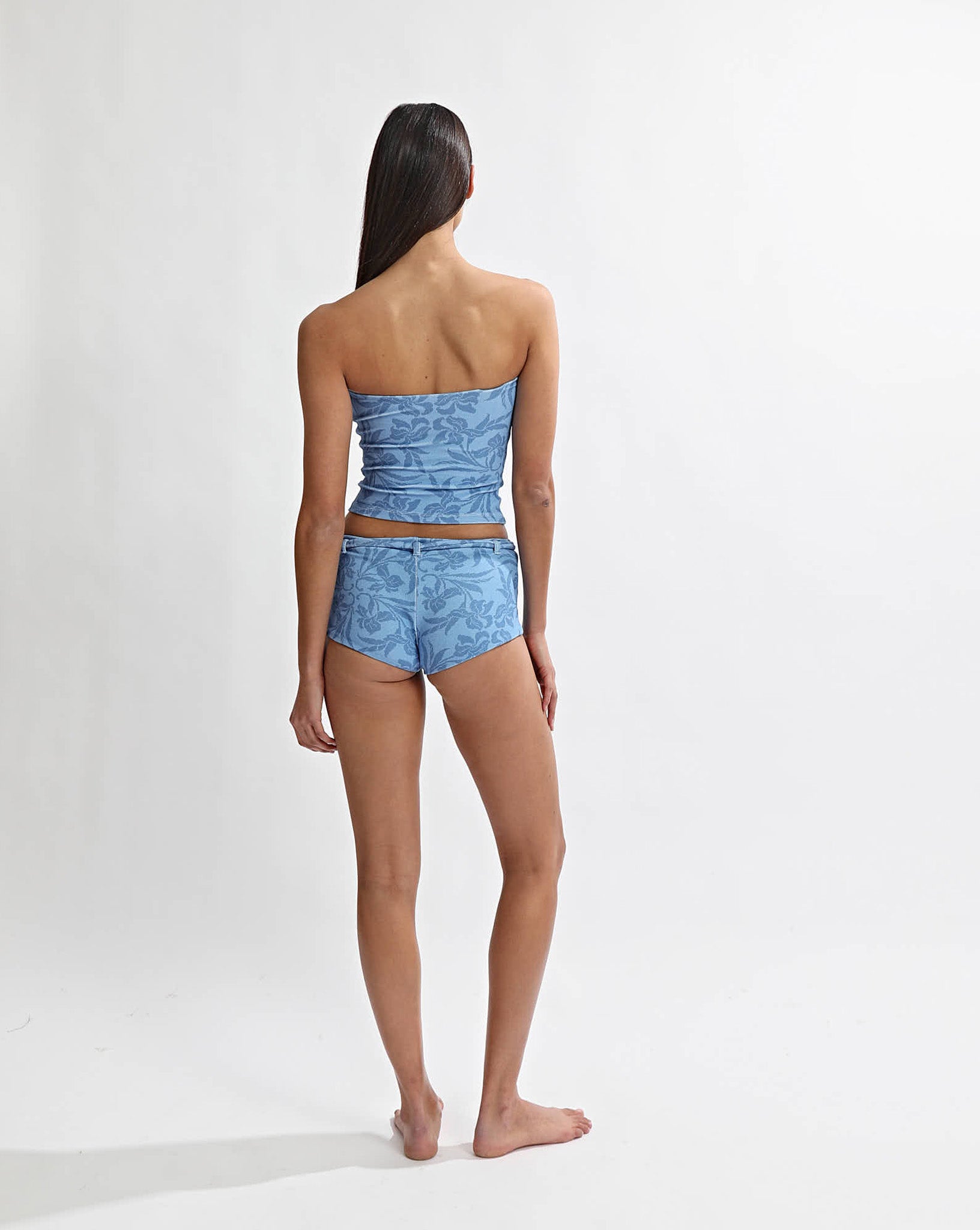 Nali Strapless Top Blue Sol