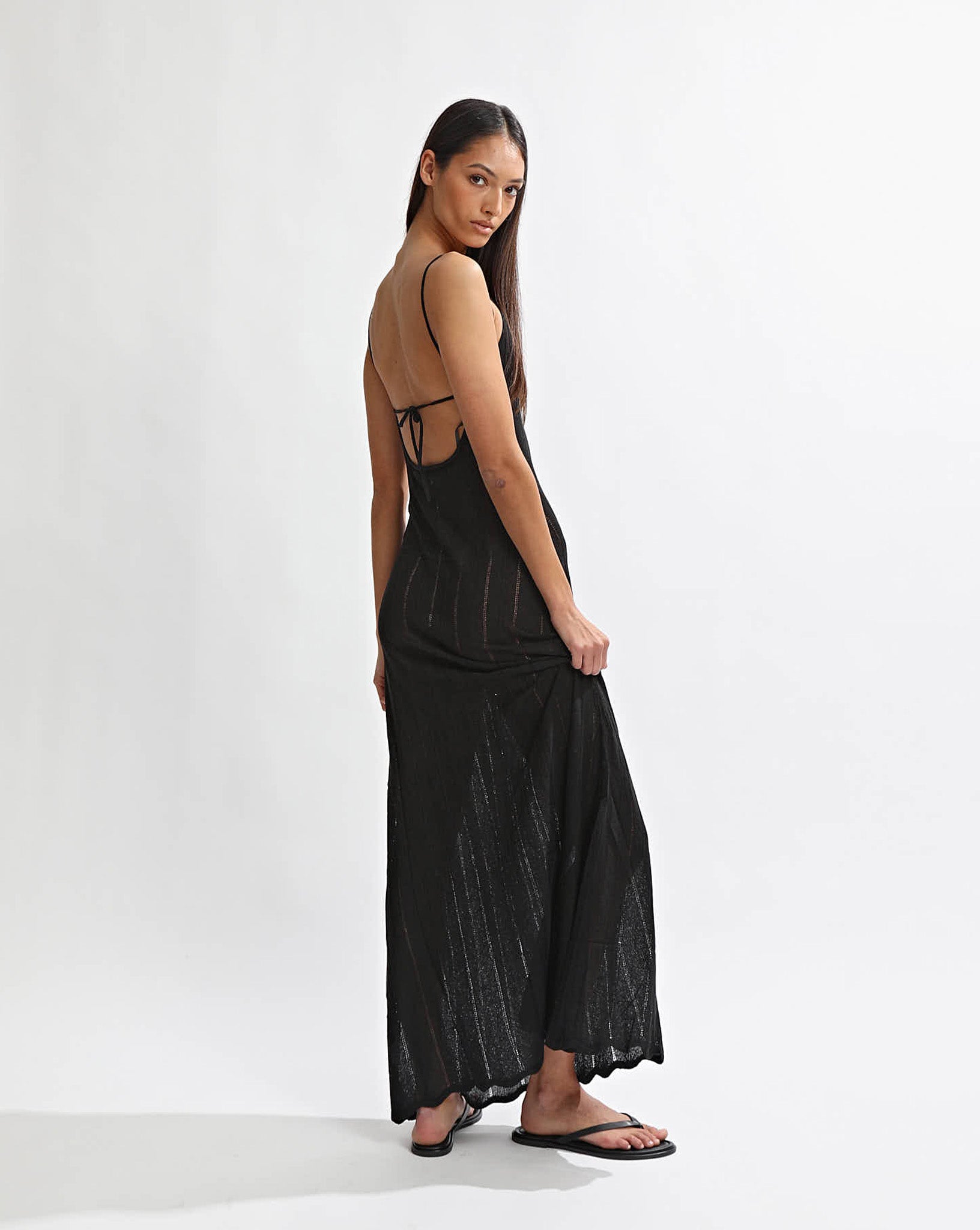 Ariel Knit Maxi Dress Black