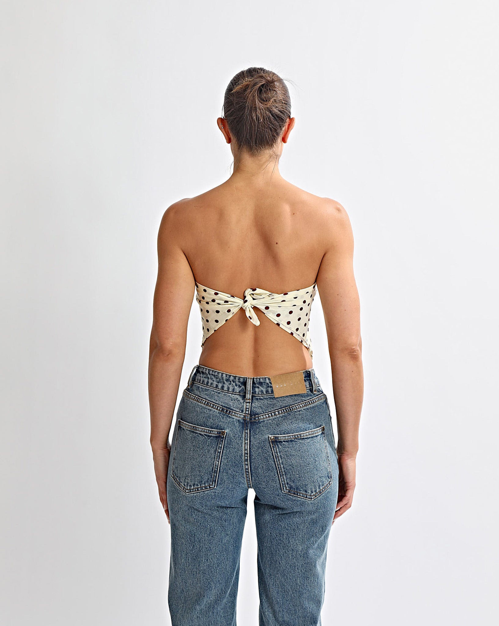 Adriana Scarf Yellow Polka