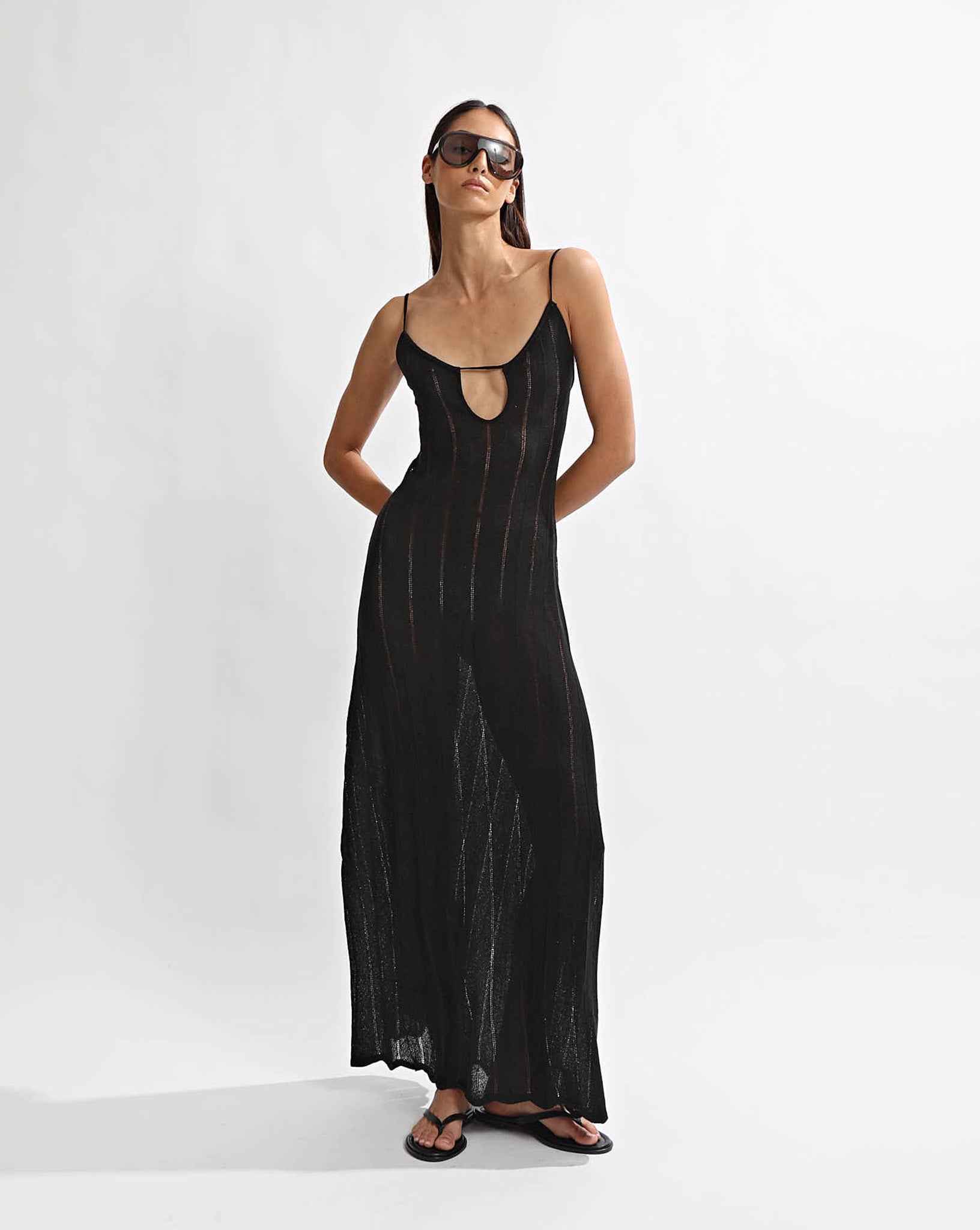 Ariel Knit Maxi Dress Black