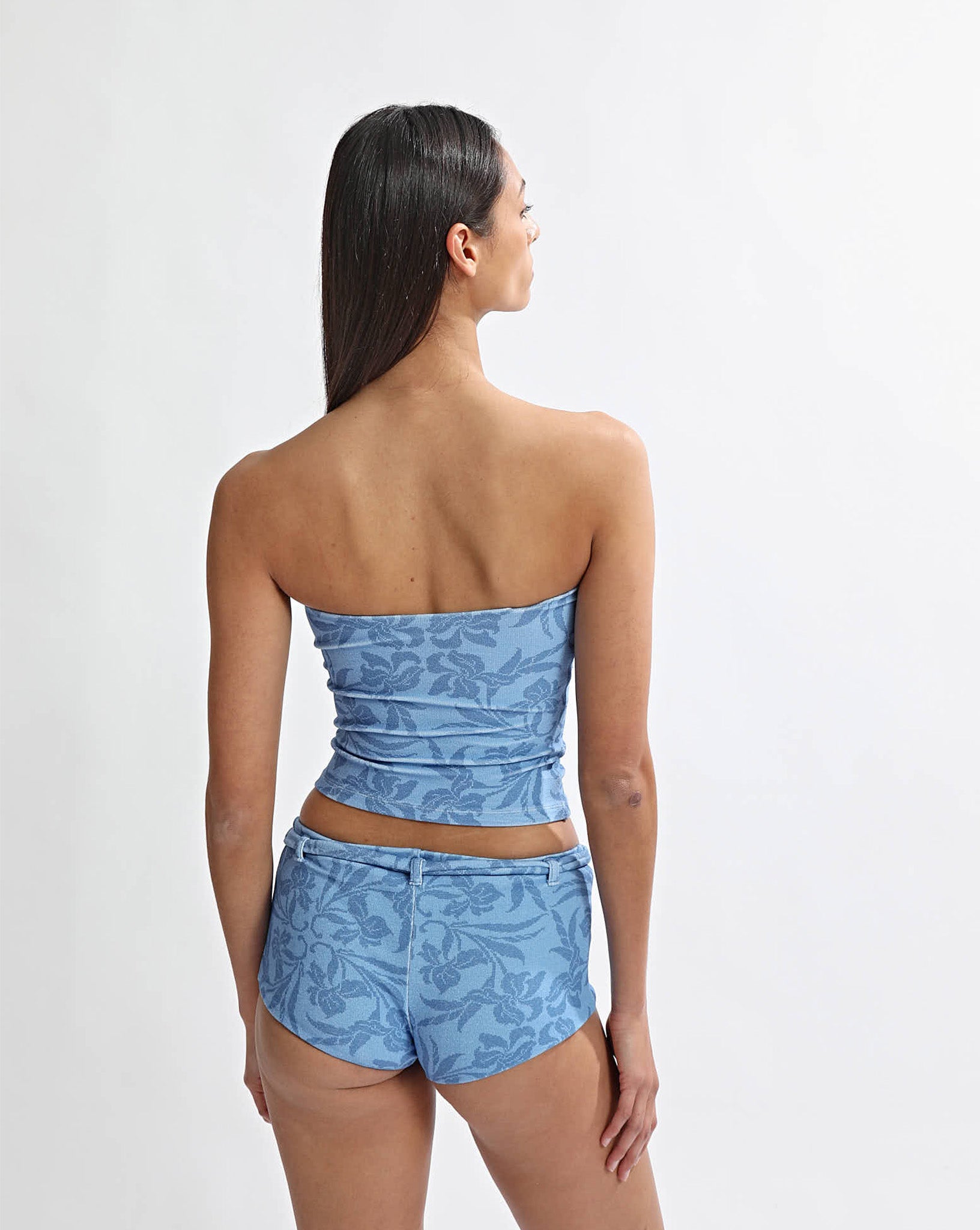 Nali Strapless Top Blue Sol