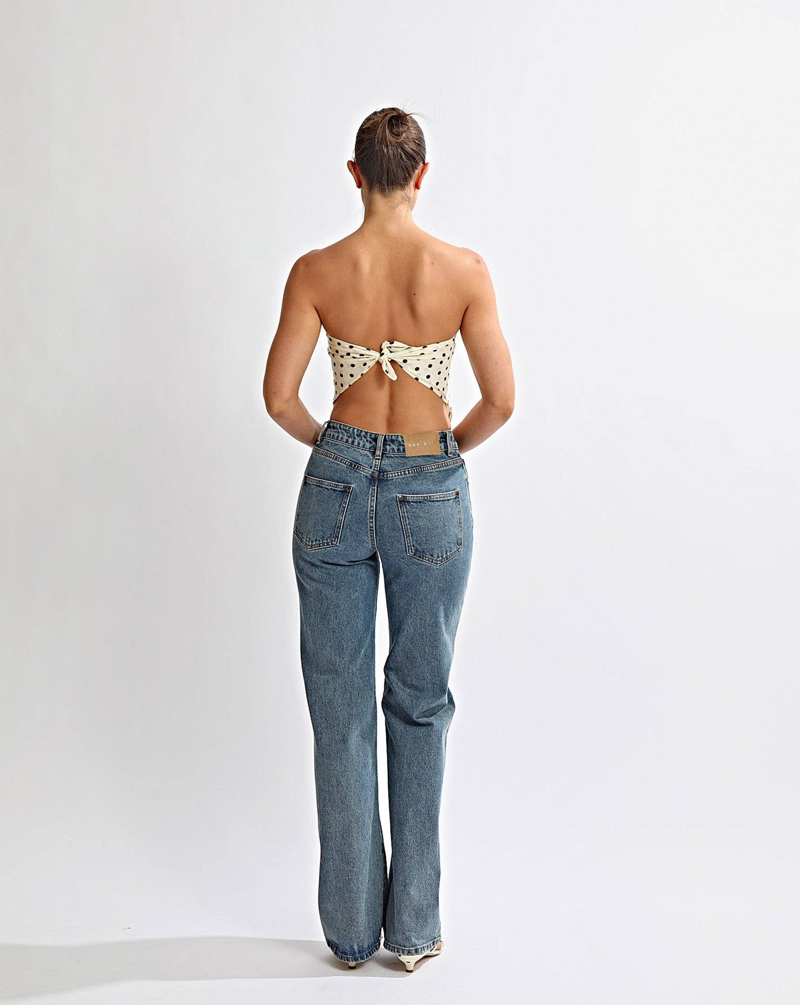 Adriana Scarf Yellow Polka