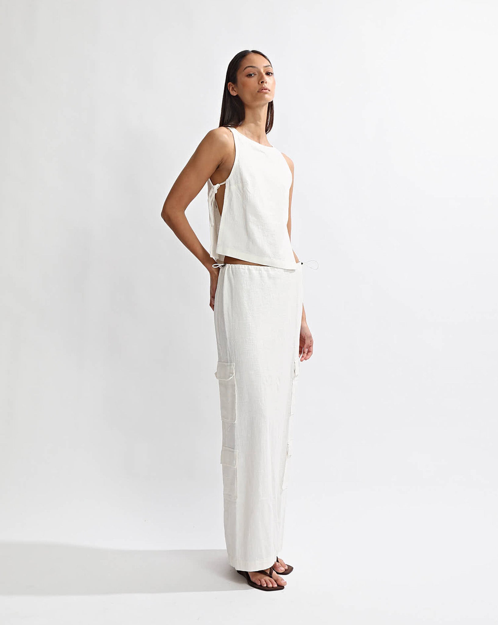 Evie Maxi Skirt Off White