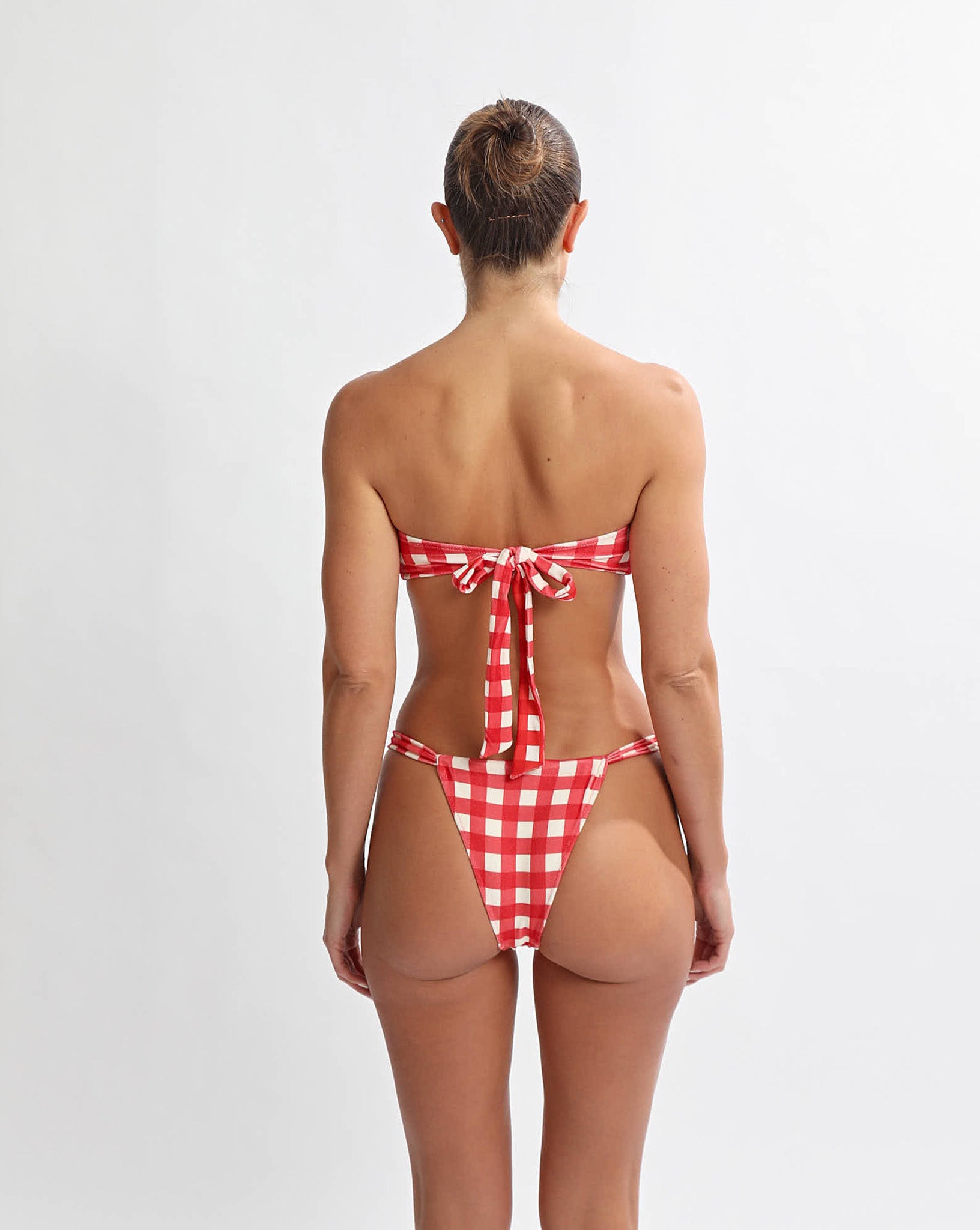 Stella Strapless Bikini Top Gingham