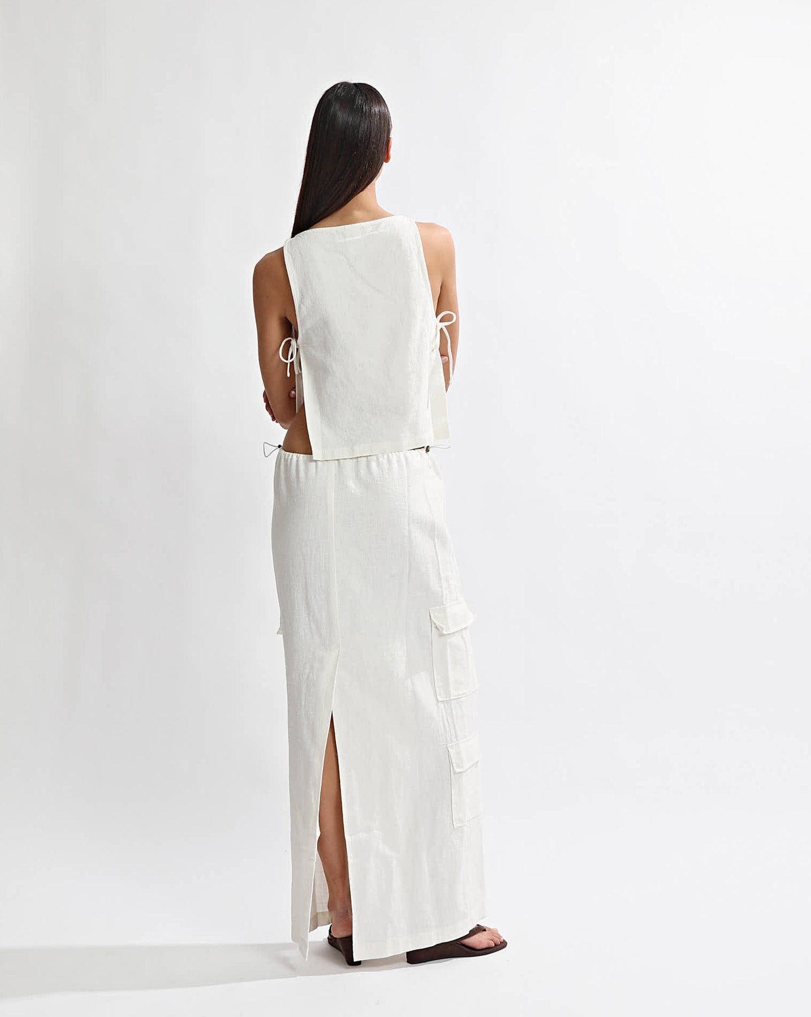 Evie Maxi Skirt Off White