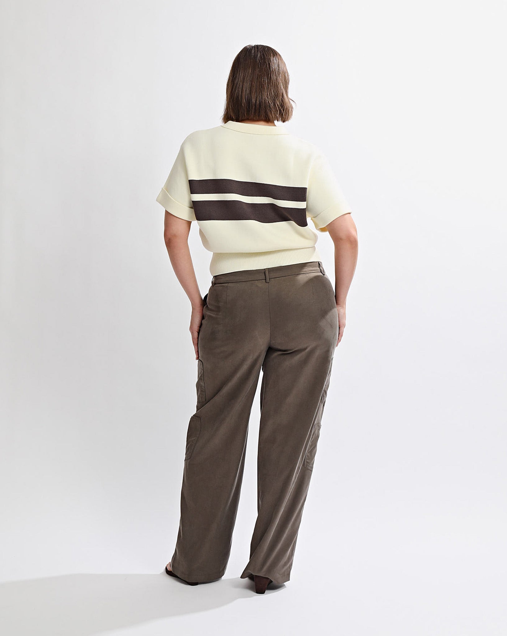 Brea Knit Top Yellow/Steel Stripe