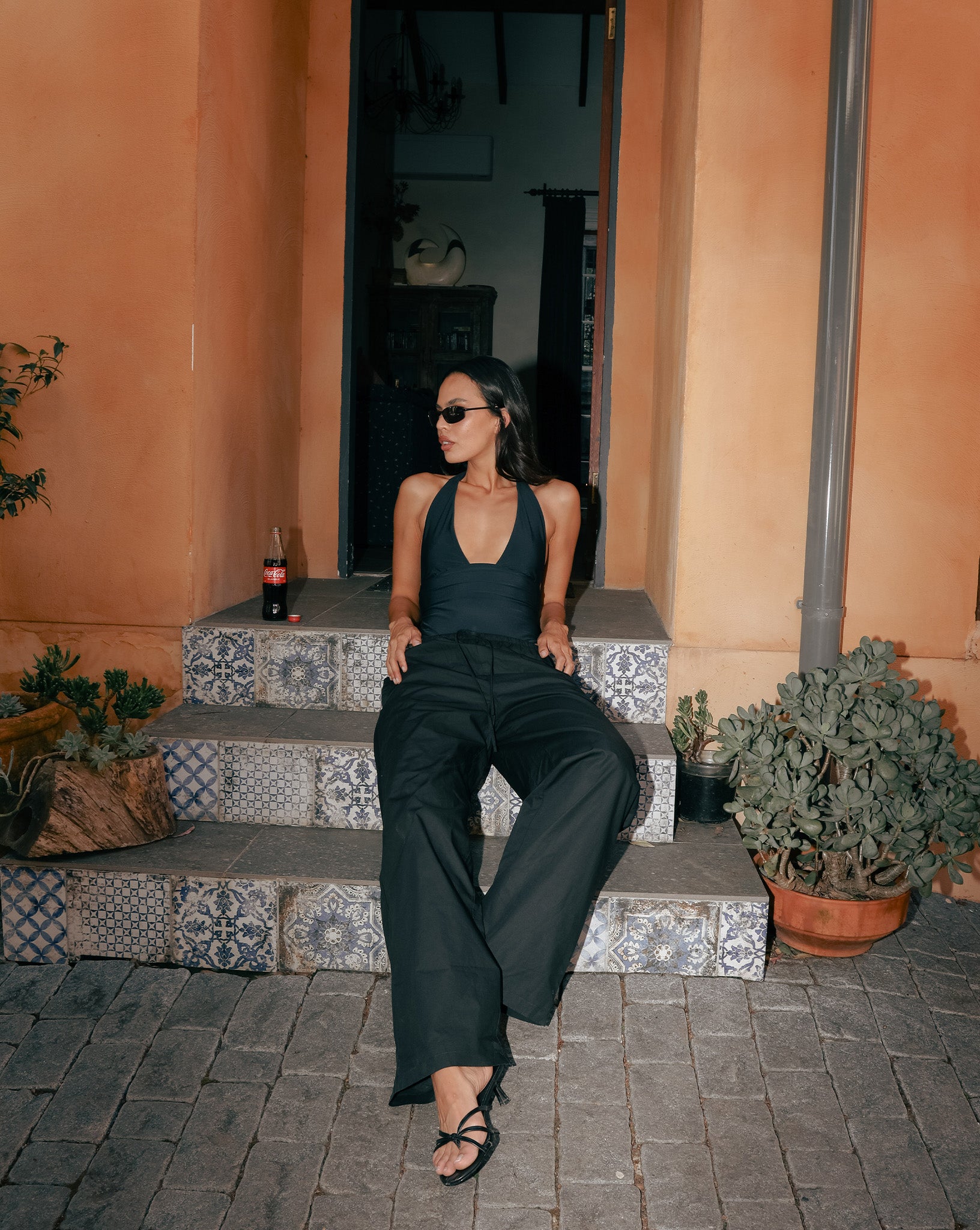 Cabo Halter One Piece Black