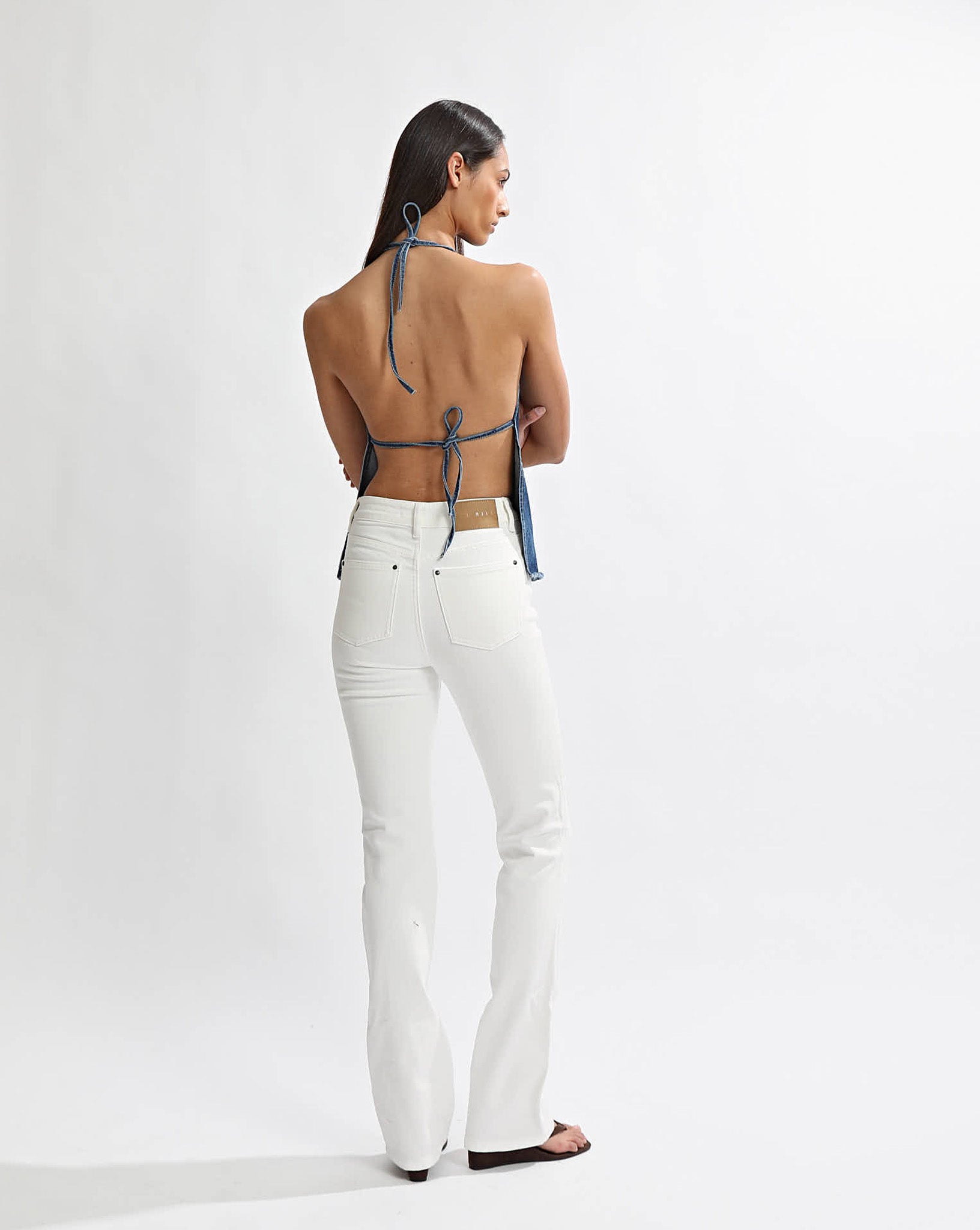Harley Denim Halter Top Vintage Blue
