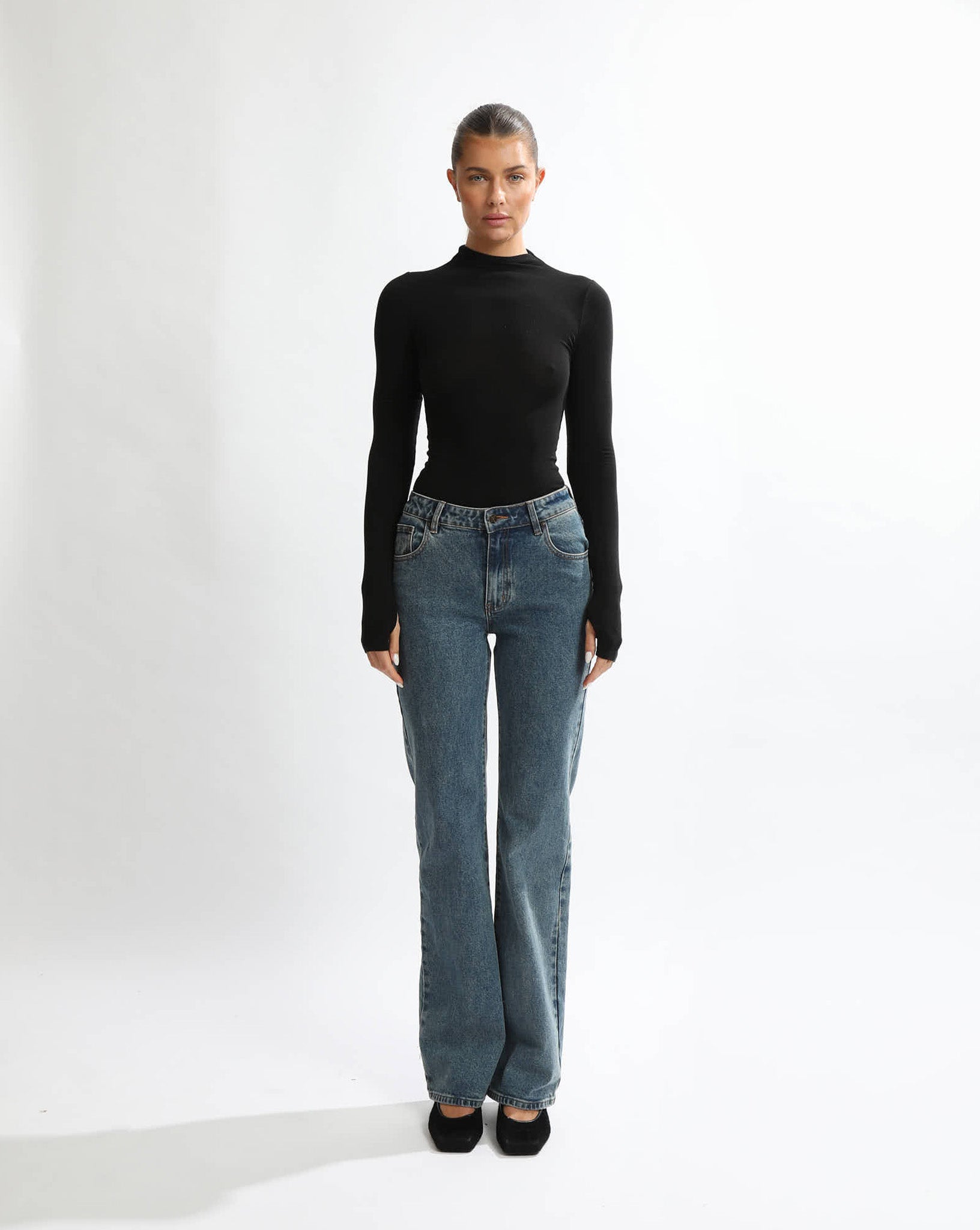 Amelia Long Sleeve Top Black