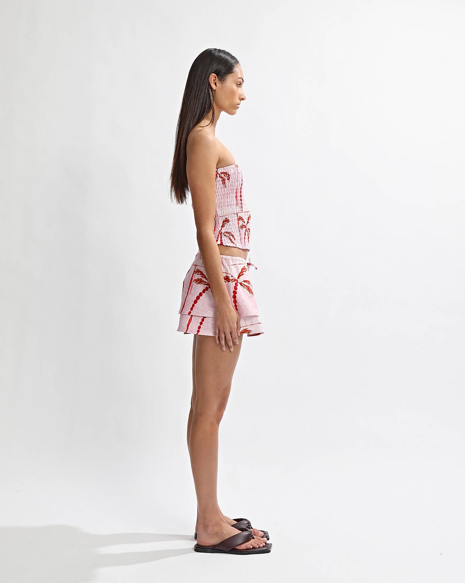 Lola Strapless Top Pink Tonic
