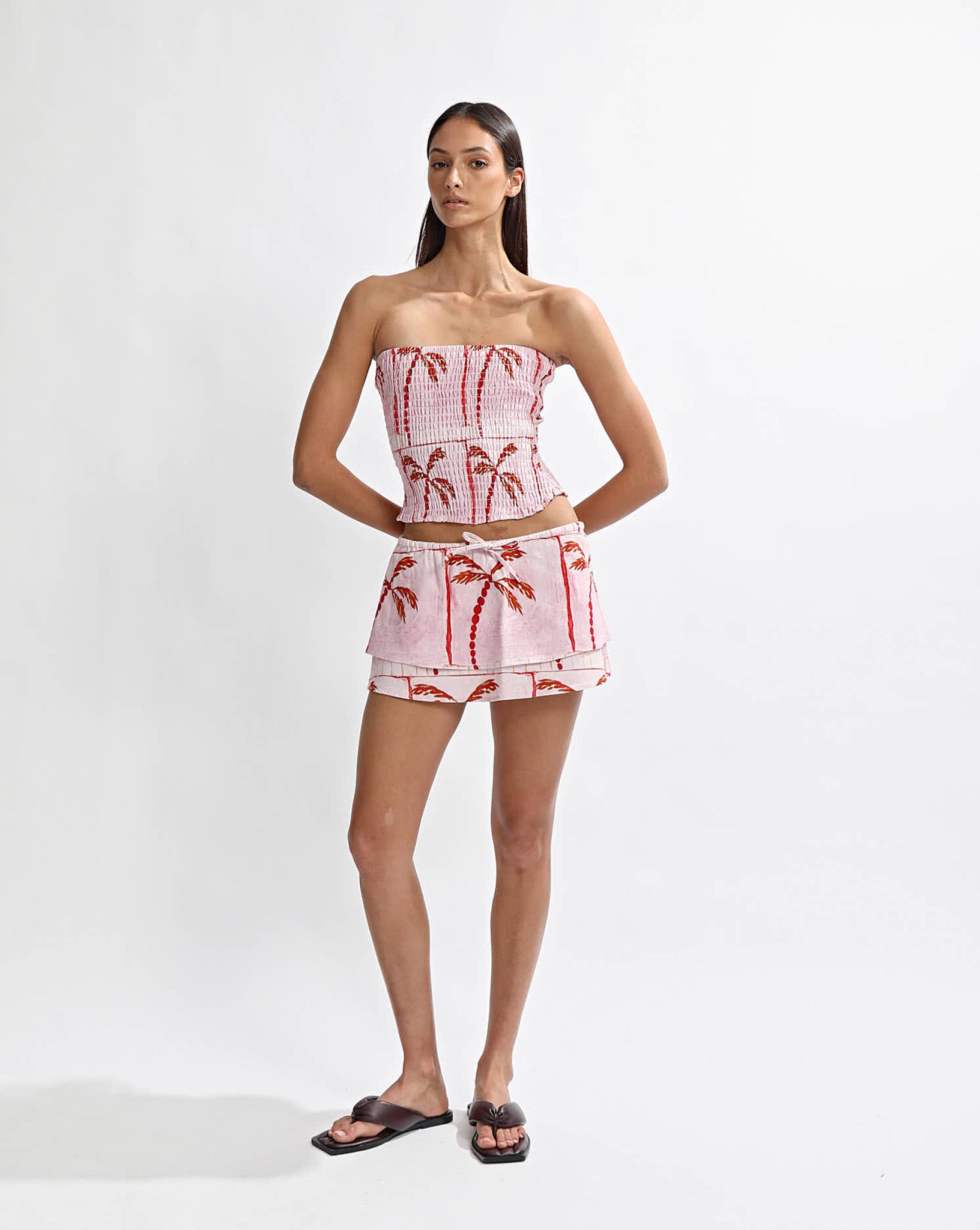 Lola Strapless Top Pink Tonic