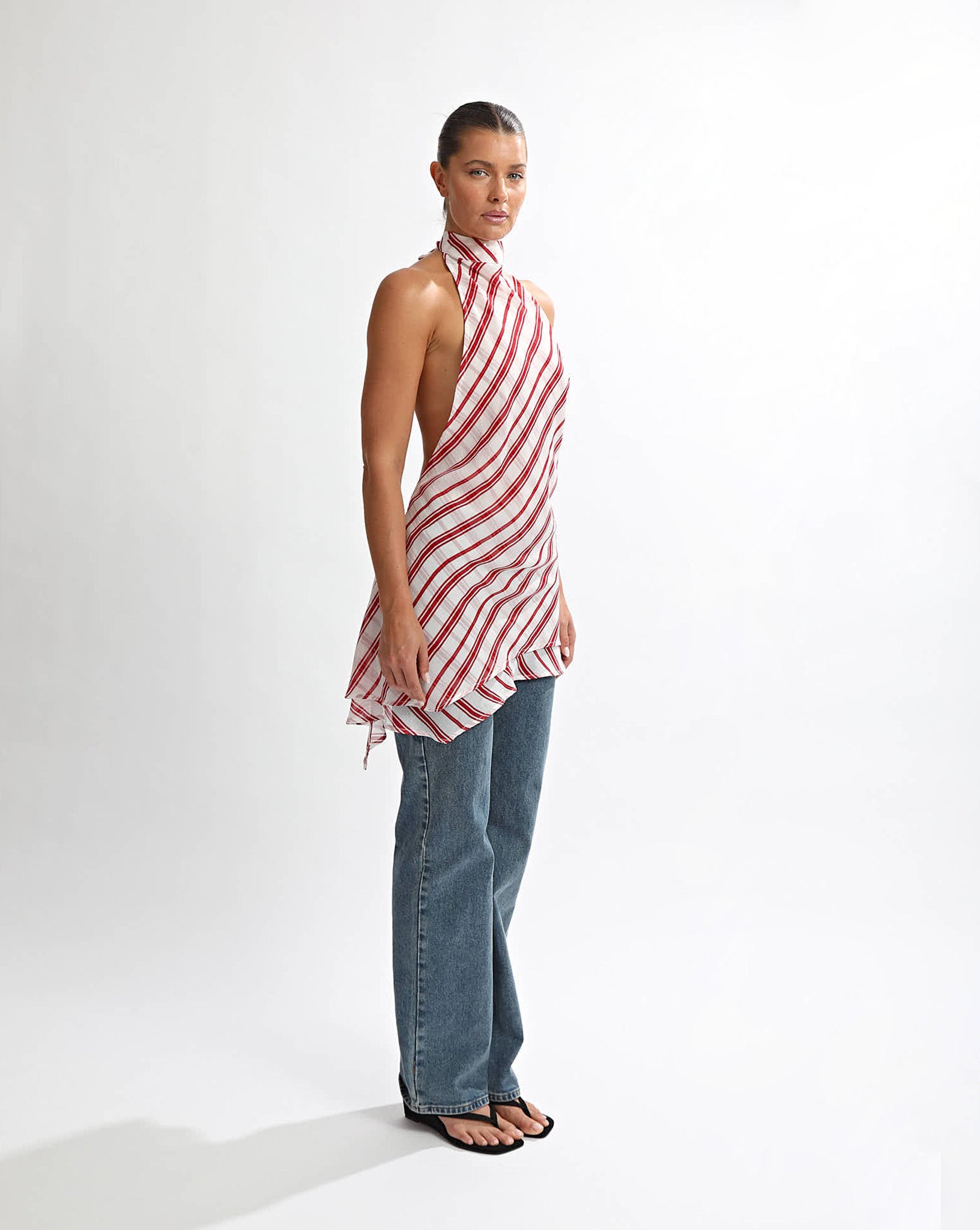 Kendal Tie Top Red Check