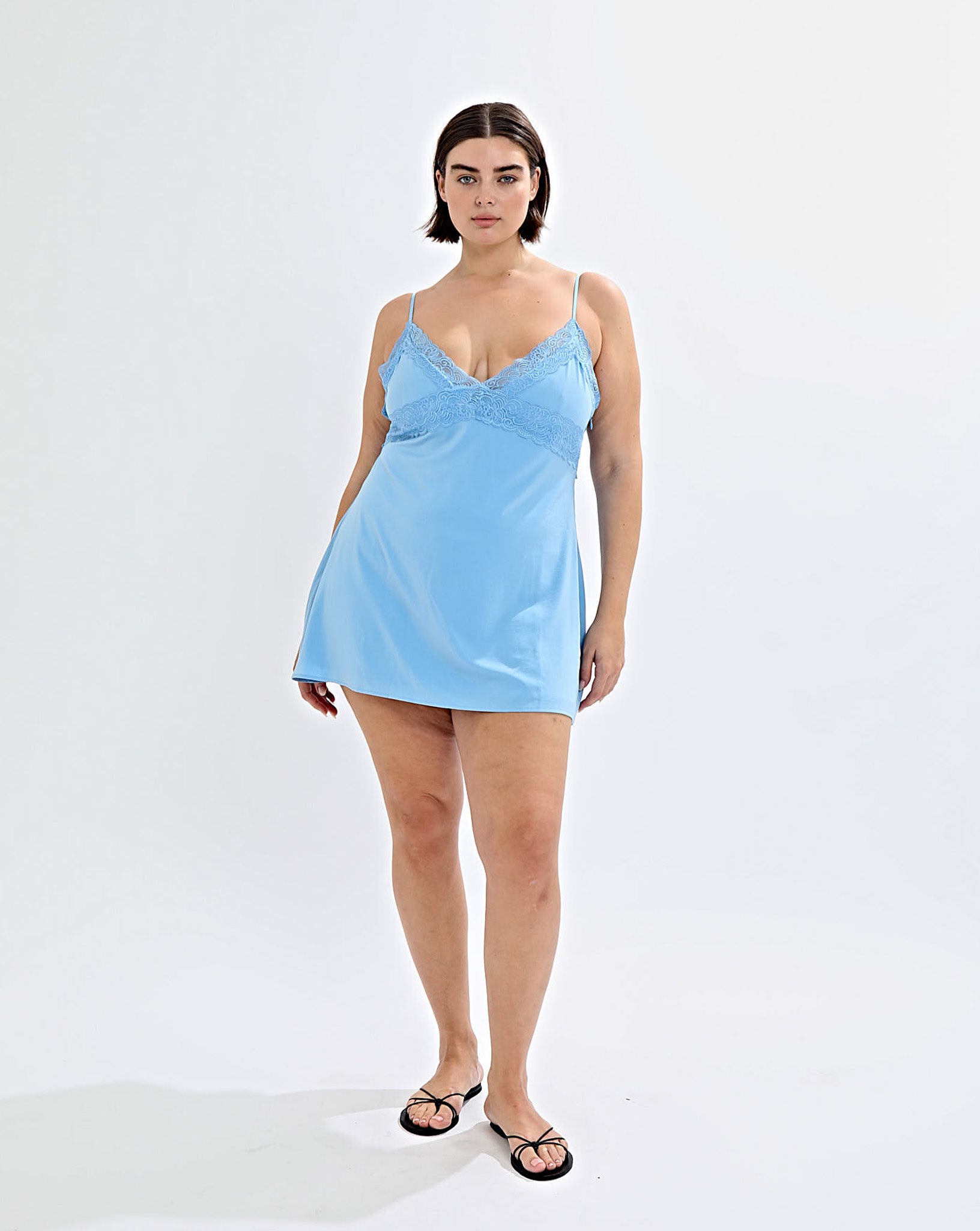 Lily Mini Dress Sky Blue