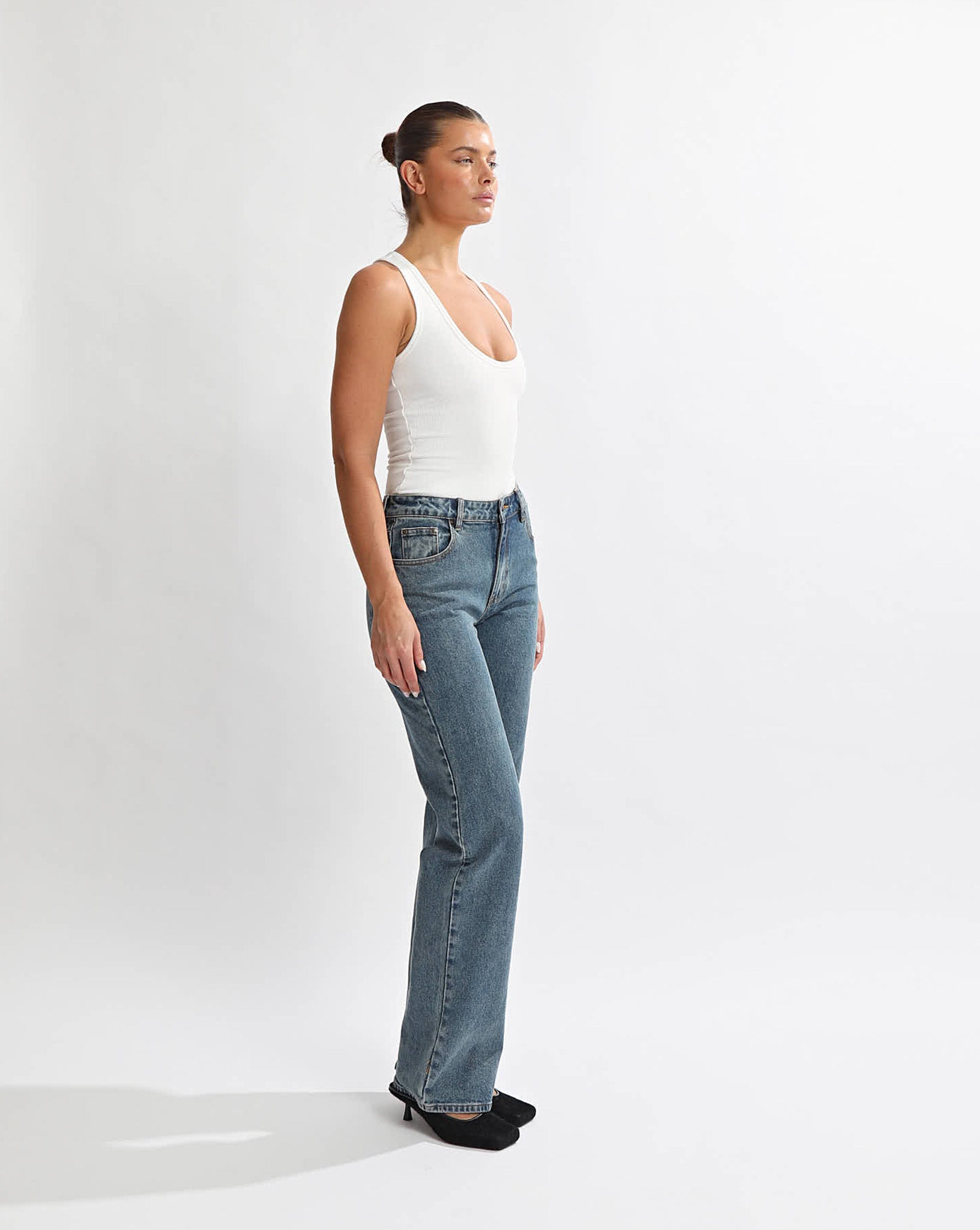 Ellie Rib Tank White