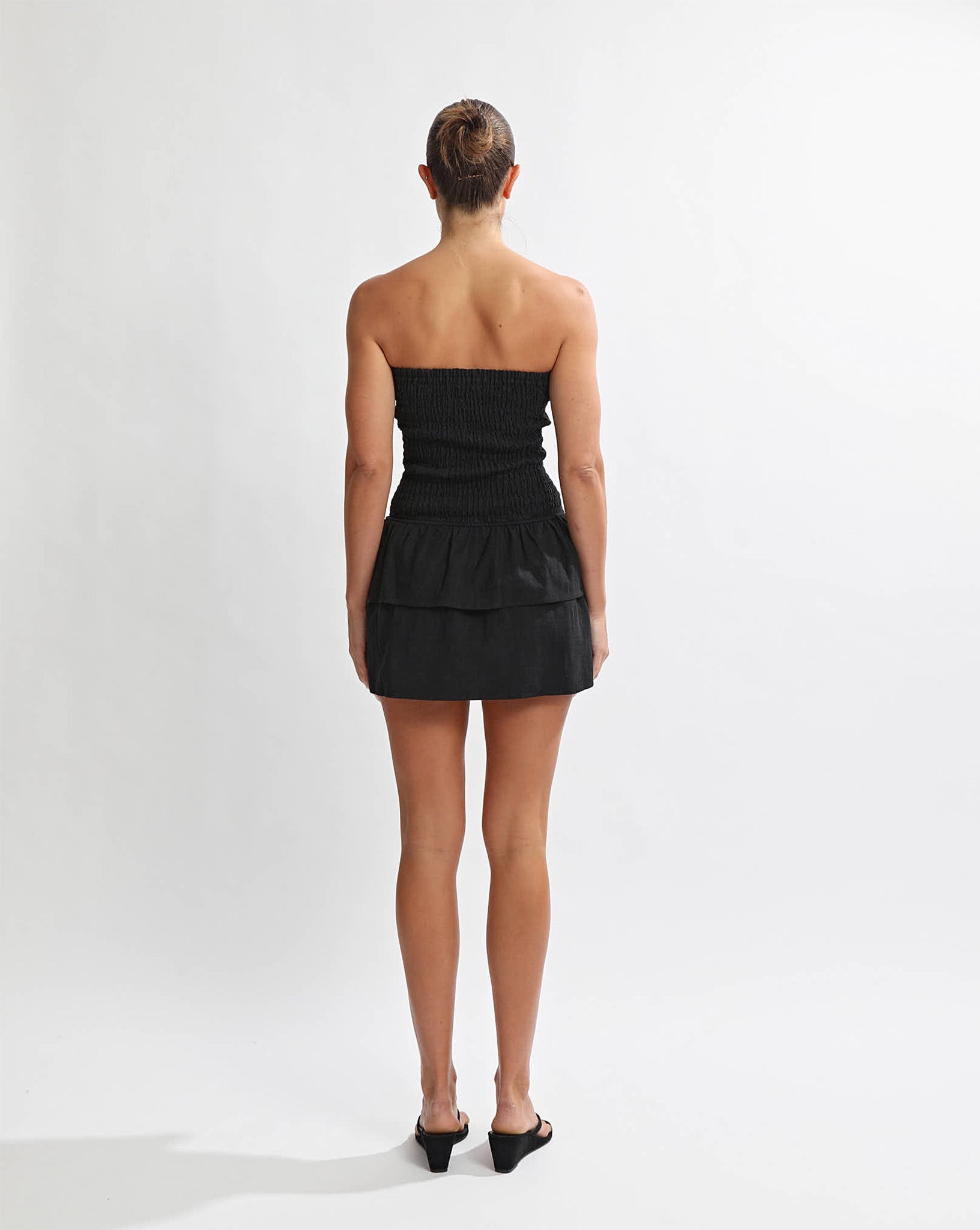 Evie Strapless Dress Black