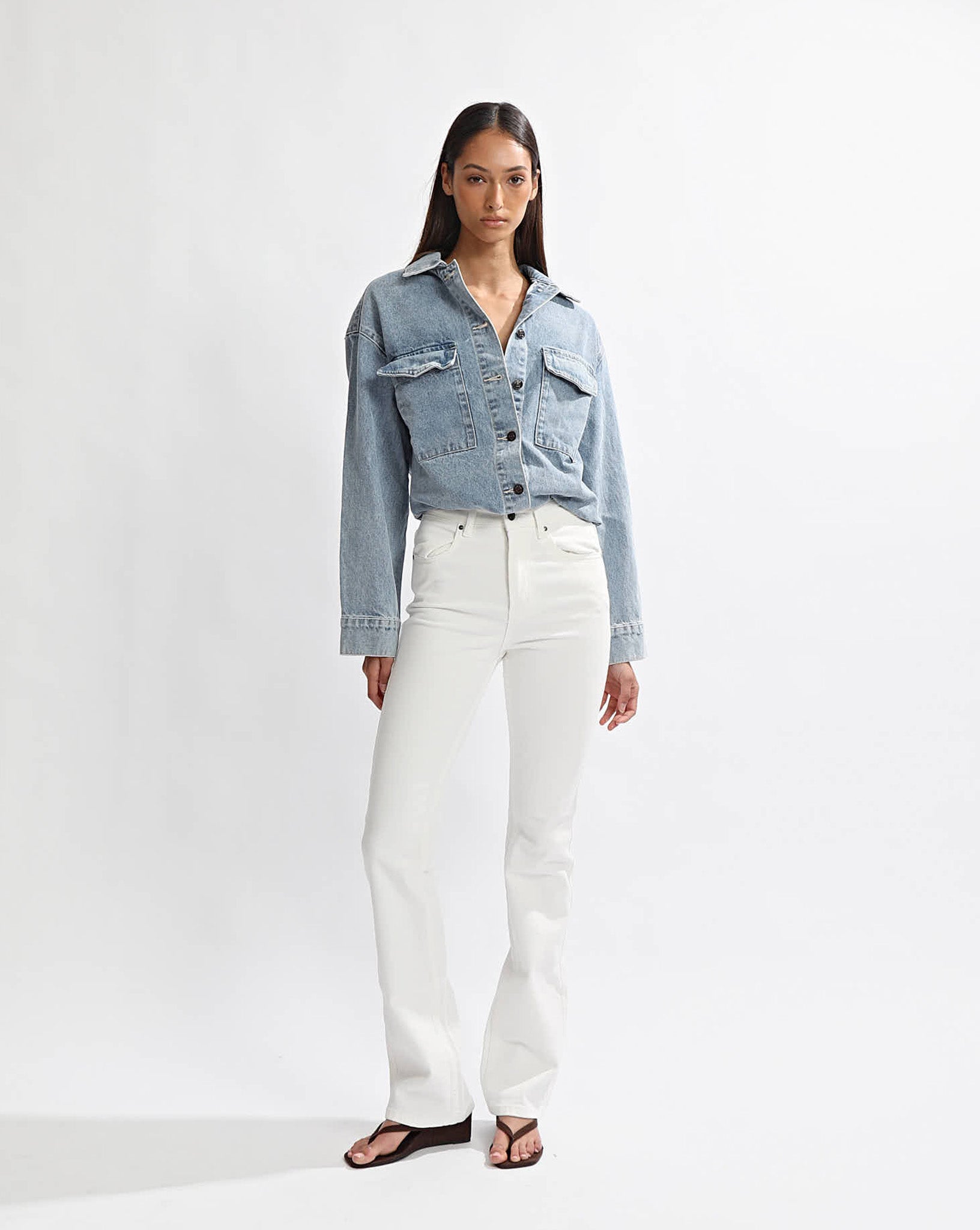 Harley Denim Shirt Mid Blue