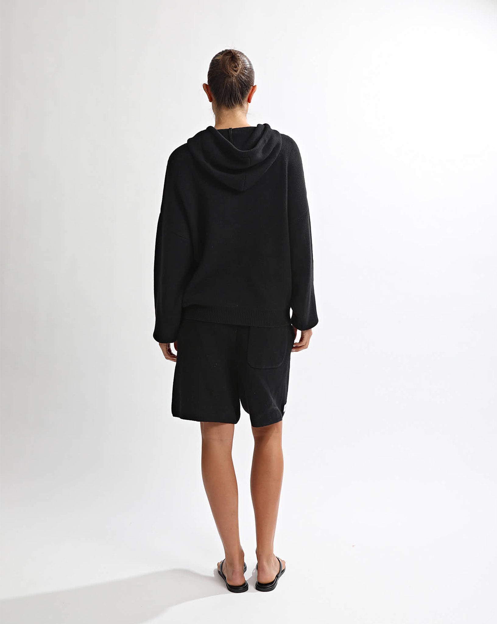 Sasha Knit Hoodie Black
