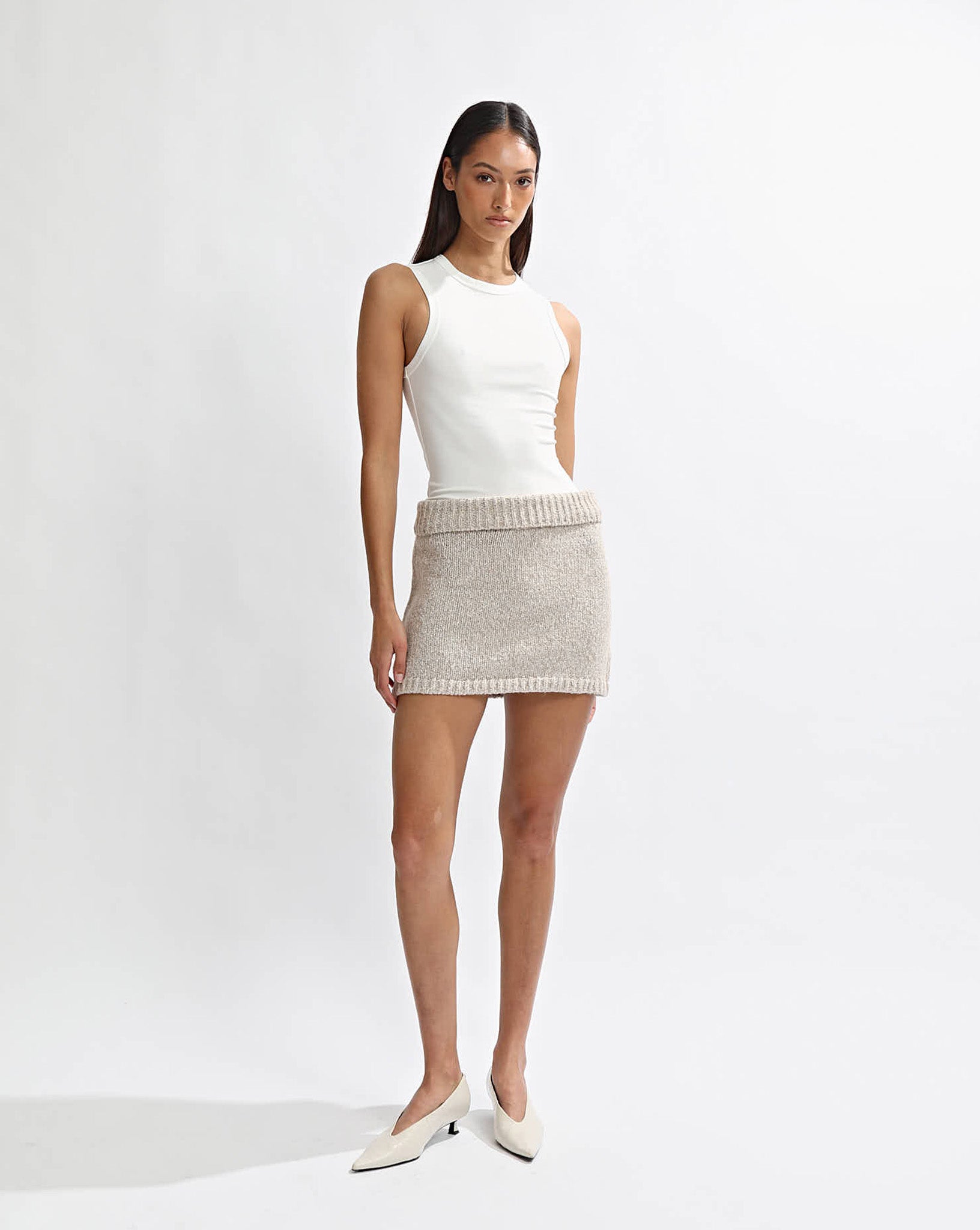 Bimmi Knit Skirt Beige