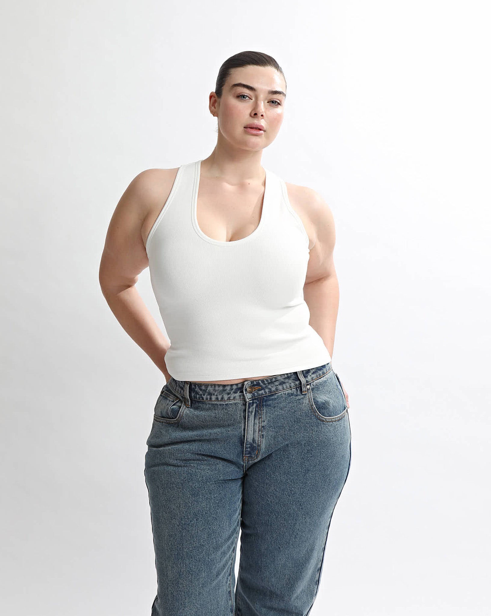 Ellie Rib Tank White